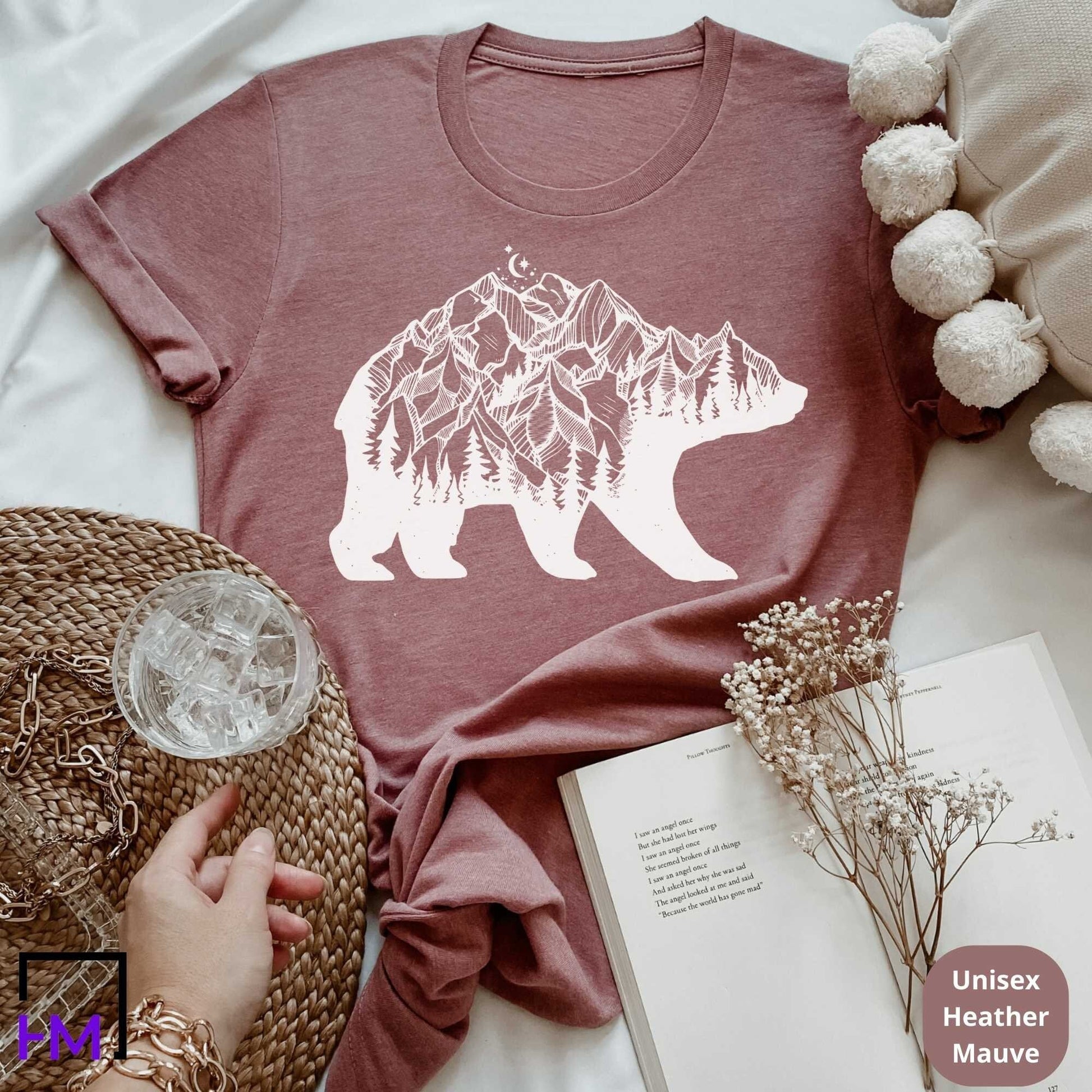 Camping Shirt, Happy Camper, Adventure Time is Calling Gift, Camper Gifts for Women, Nature Lover Sweatshirt, Camping Presents, Hiking Tee Black