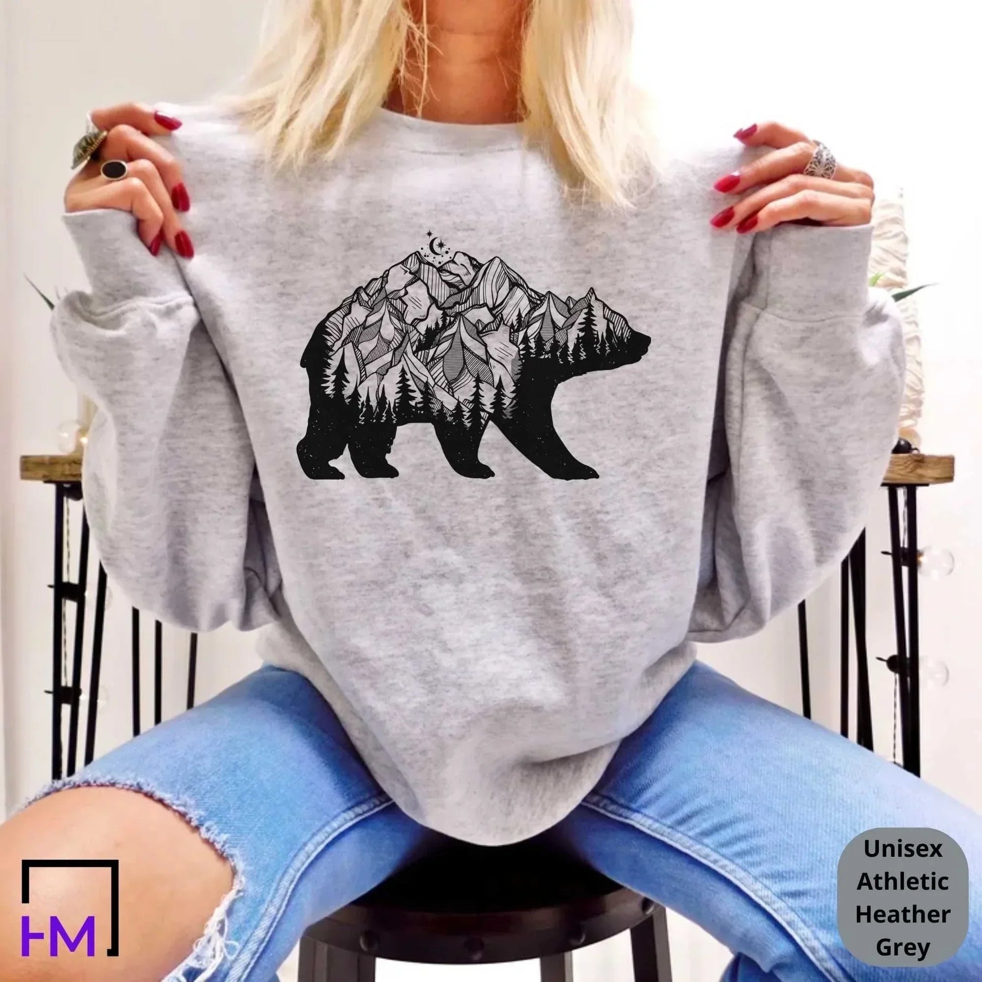 Camping Shirt, Happy Camper, Adventure Time is Calling Gift, Camper Gifts for Women, Nature Lover Sweatshirt, Camping Presents, Hiking Tee HMDesignStudioUS