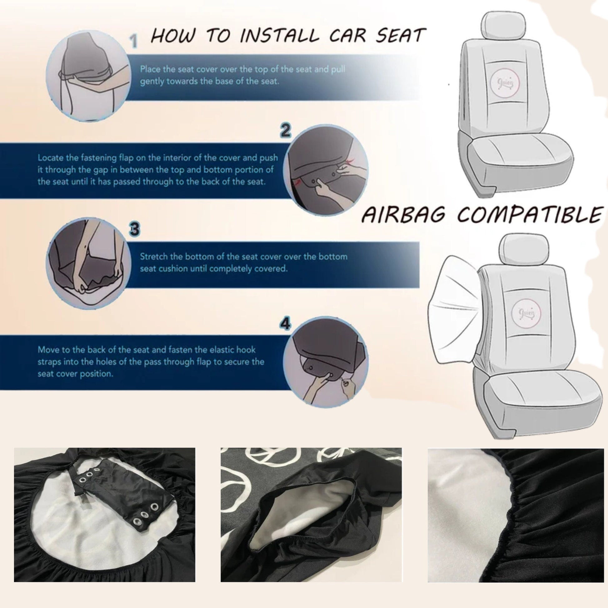 Car Seat Gap Pad with Hole Seat Gap Blocker Elastic Auto Interior  Accessories