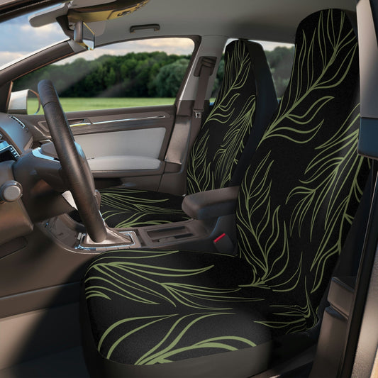 Car Seat Covers, Sage Green Floral Cute Car Accessories for Women, Boho Car Décor, Universal Car Seat Covers, Vehicle Seat Covers