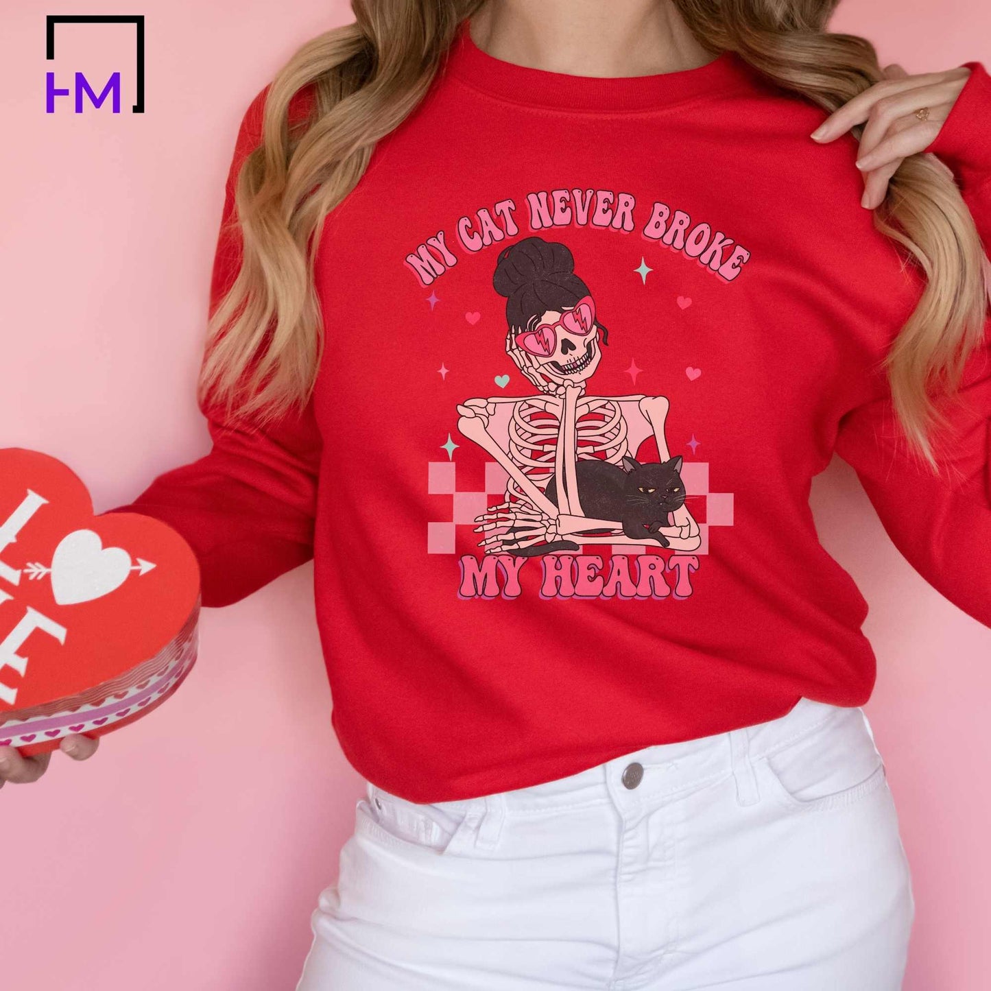 Cat Lover Valentines Day Shirt, Womens Valentines Day Gift, Groovy Valentine Shirt, Girl Valentine Shirt, Self Love Valentine