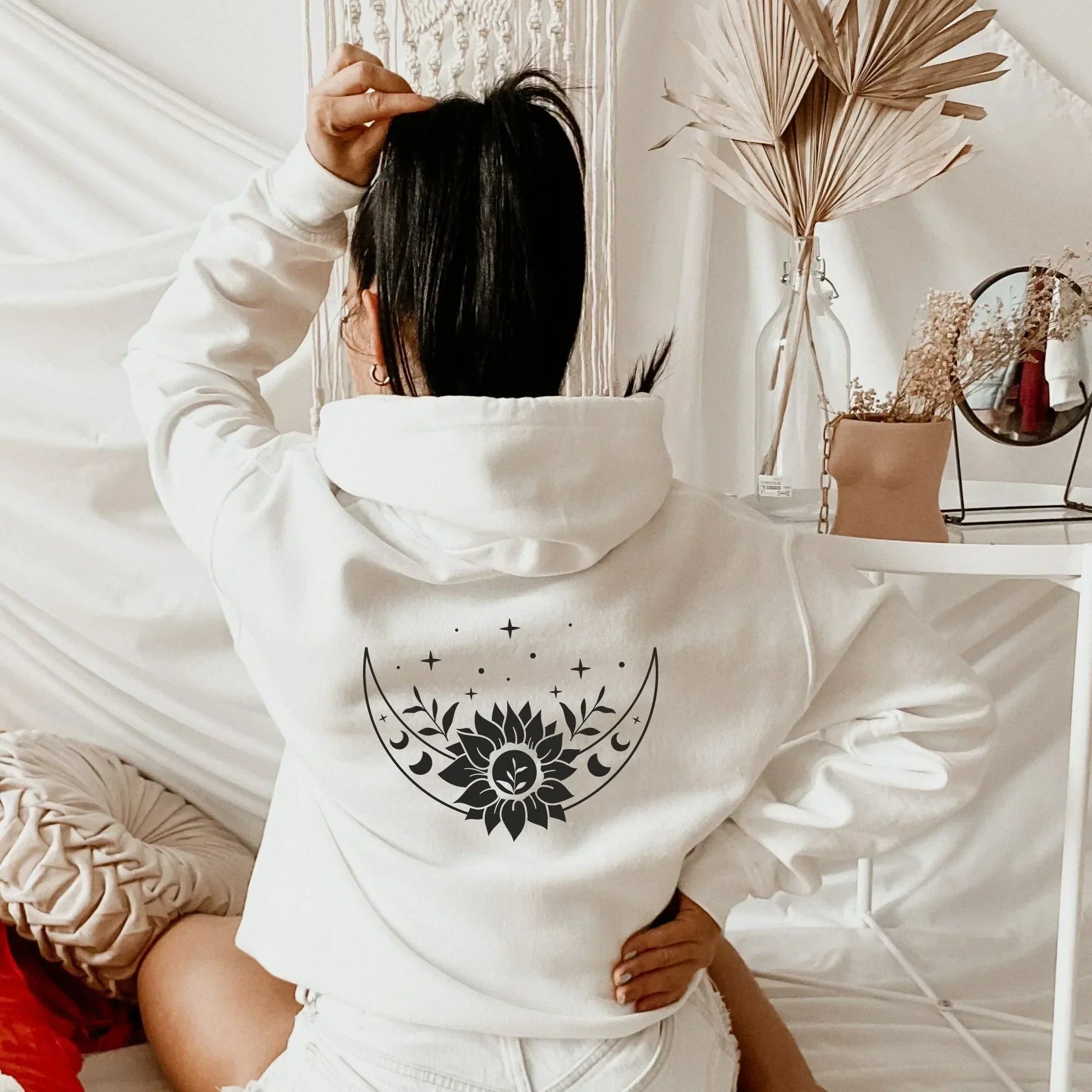 Hoodie with sunflower sales