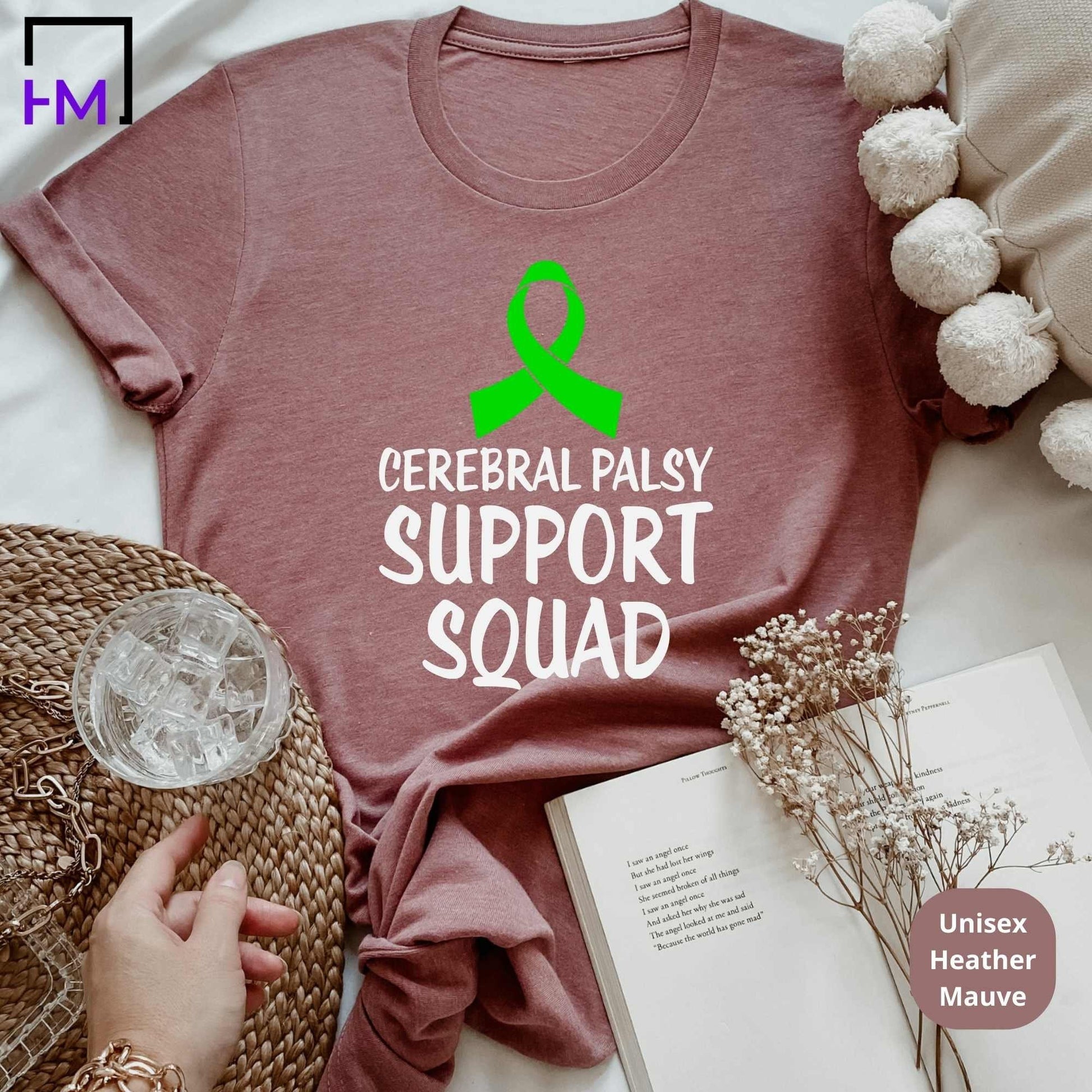 Cerebral Palsy Support Squad Shirt, Motivational Shirt, Cerebral Palsy Shirt, Cerebral Palsy Gifts,Cerebral Palsy Awareness Shirt,CP Support HMDesignStudioUS