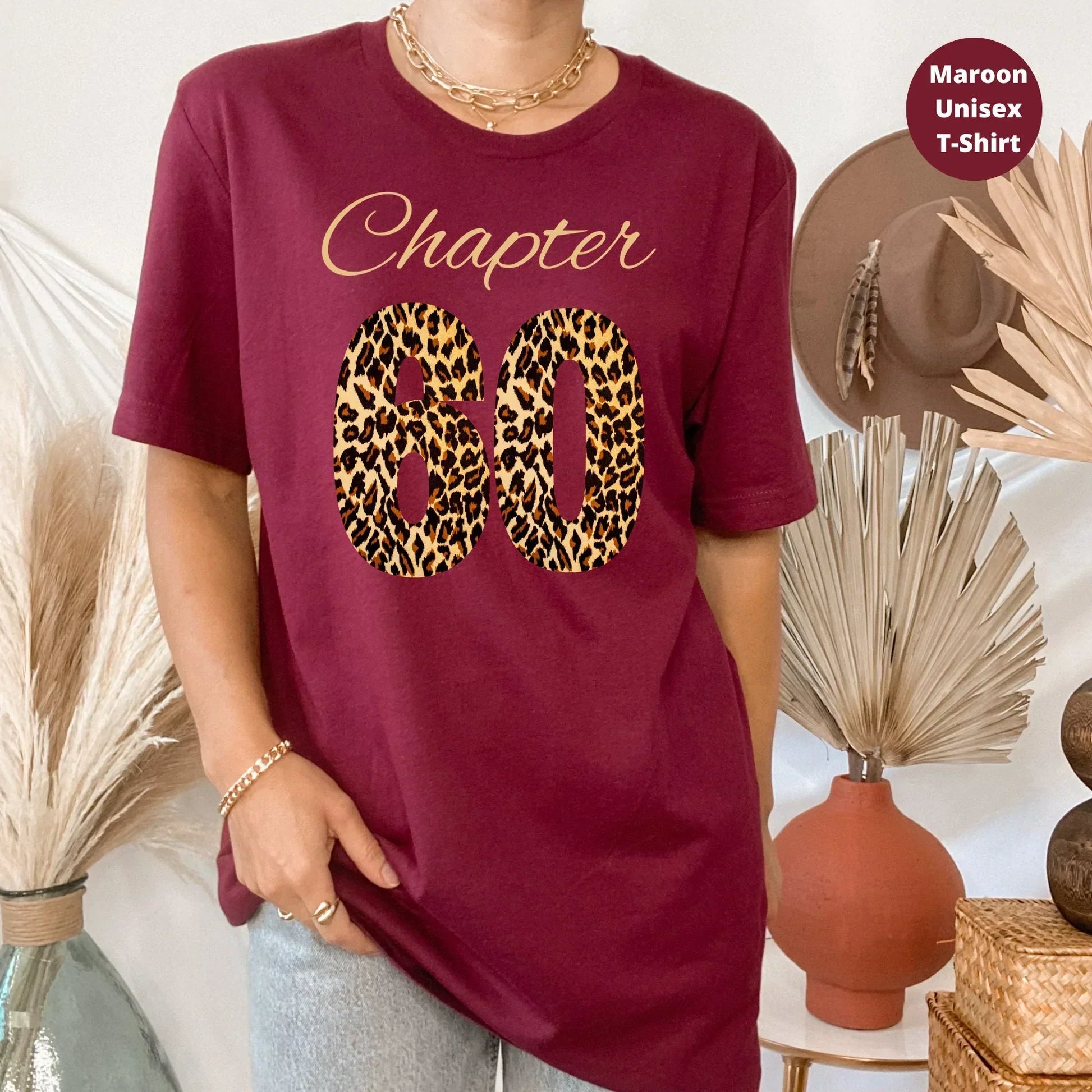 Chapter 60 Birthday Shirt, Leopard 60th Birthday Shirt for Women HMDesignStudioUS