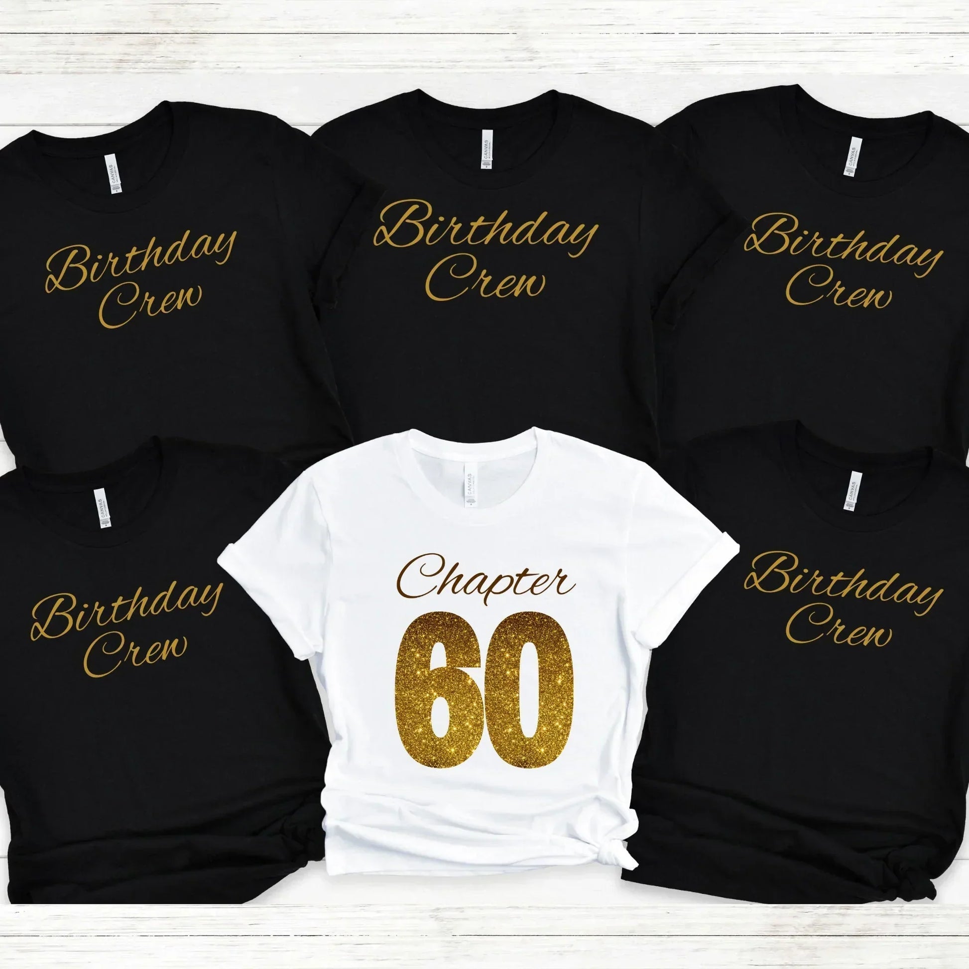 Chapter Sixty Birthday Shirt, Birthday Squad, 60th Birthday Crew, Birthday Gift, Birthday Party Tees, Gift for Her, Birthday Group Shirt Black