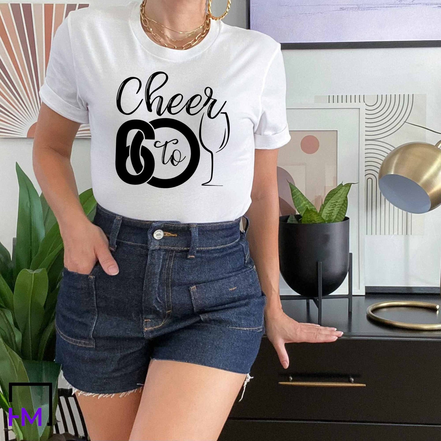 Cheers to 60, 60 Birthday Shirt for Women, Gift for 60th Birthday Party