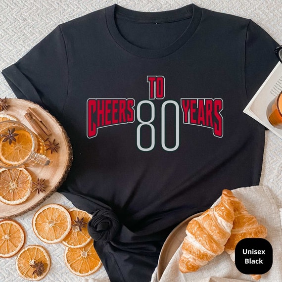 Cheers to 80 Years! Celebrate a Lifetime of Memories with Our Customizable 80th Birthday Shirt