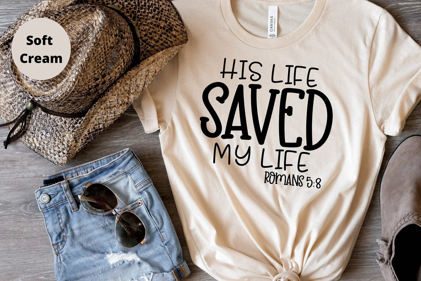 Christian Shirt, He Saved My Life, Trust God Sweatshirt, Jesus Inspired Faith Hoodie, Biblical Religious Gifts, Blessed Highly Favored Tops