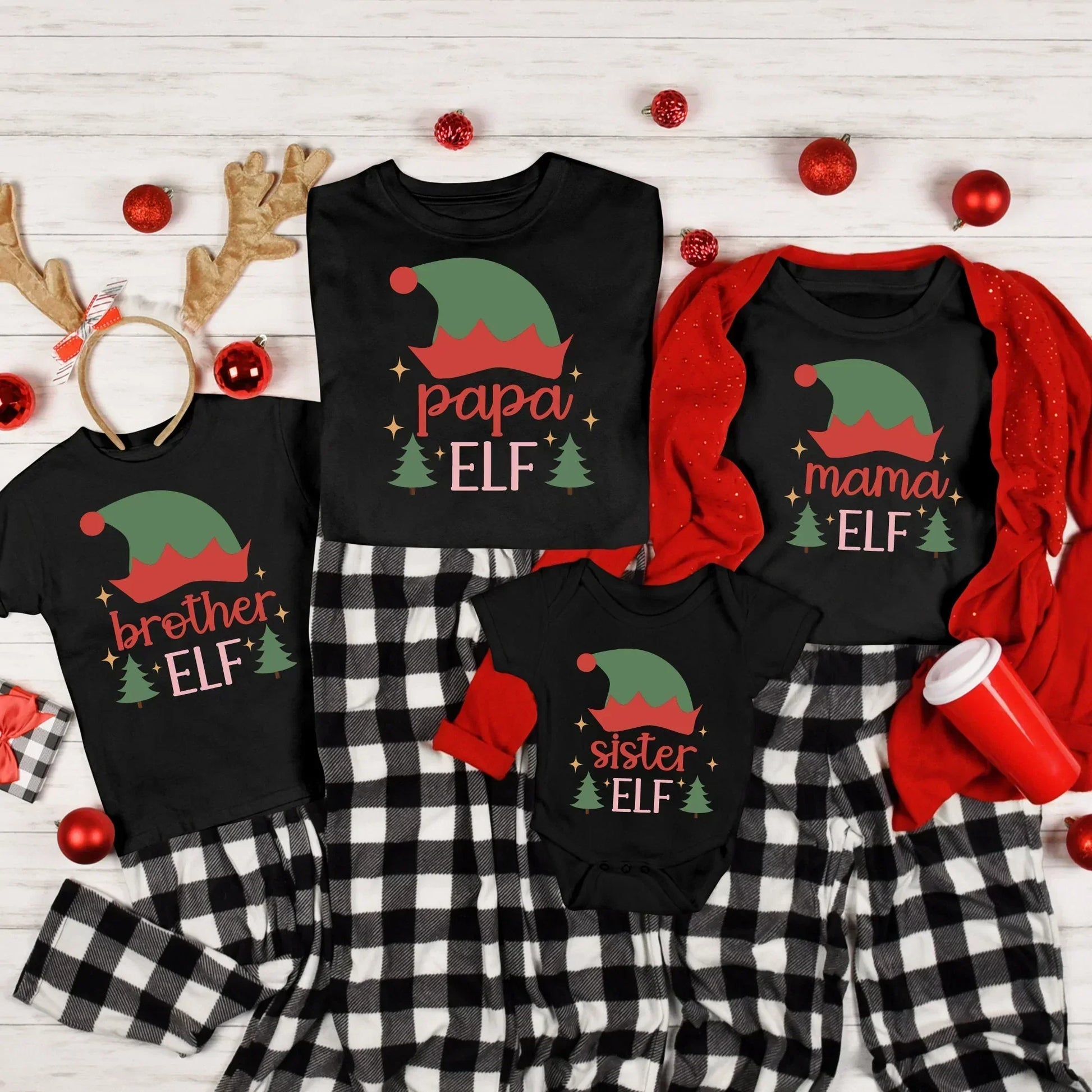 Christmas Family Shirts, Funny Christmas Elf Pajamas