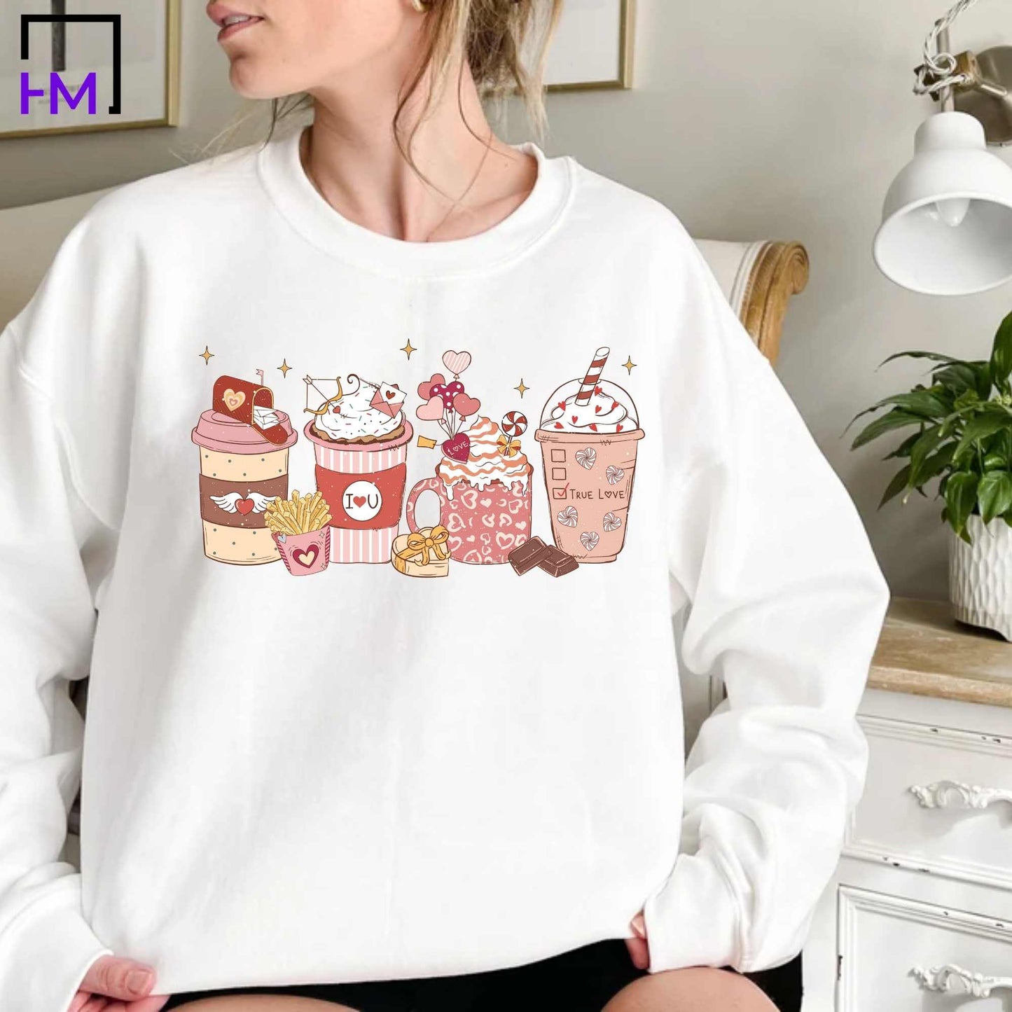Coffee Lover Valentines Day Shirt, Womens Valentines Day Gift, Groovy Valentine Shirt, Girl Valentine Shirt, Self Love Valentine HMDesignStudioUS