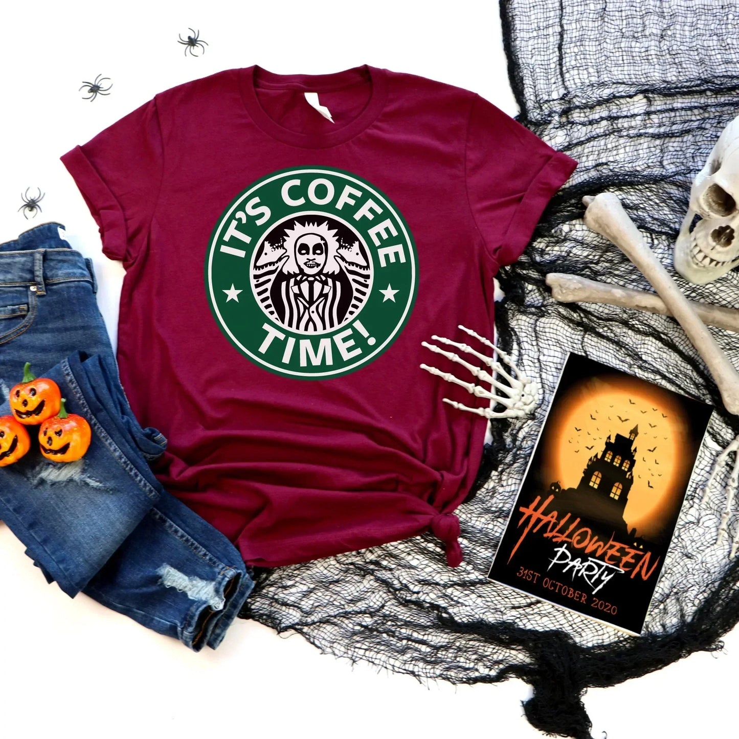 It's Coffee Time! Coffee Lovers Halloween Shirt