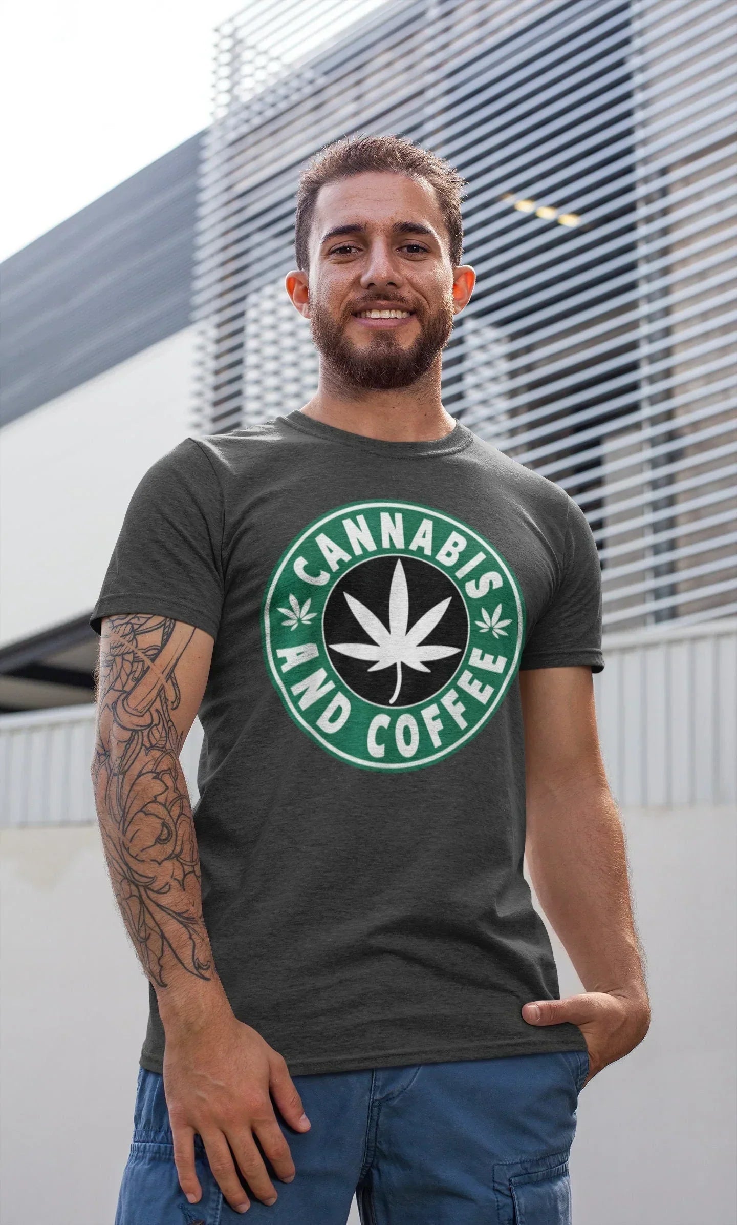 Coffee and Cannabis, Stoner Girl Shirt HMDesignStudioUS