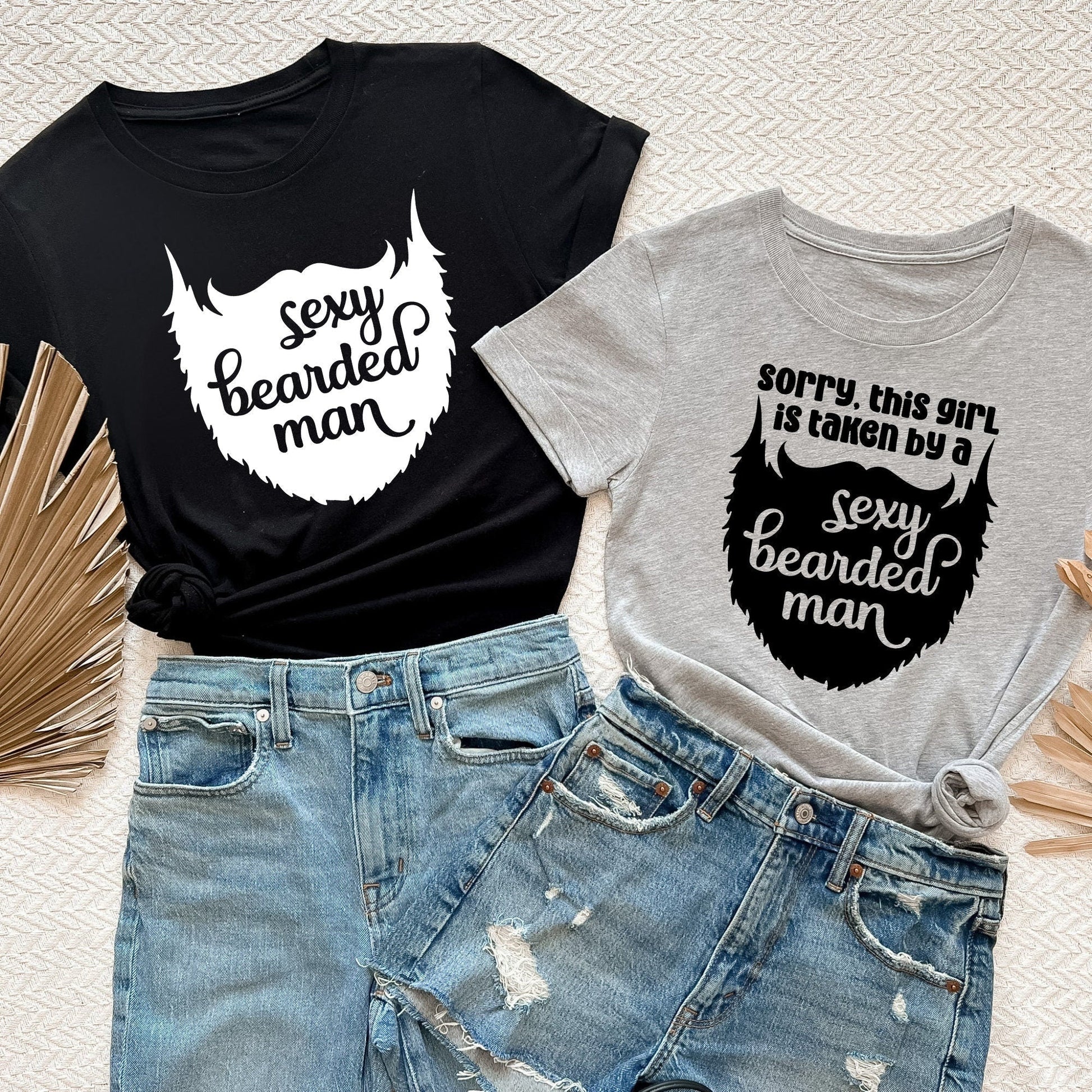 Couples Shirts, Couples gift for boyfriend, Beard Lover Gift, Engagement Announcement Photos, Cute Couples Sweaters/Hoodie, Wedding Present HMDesignStudioUS