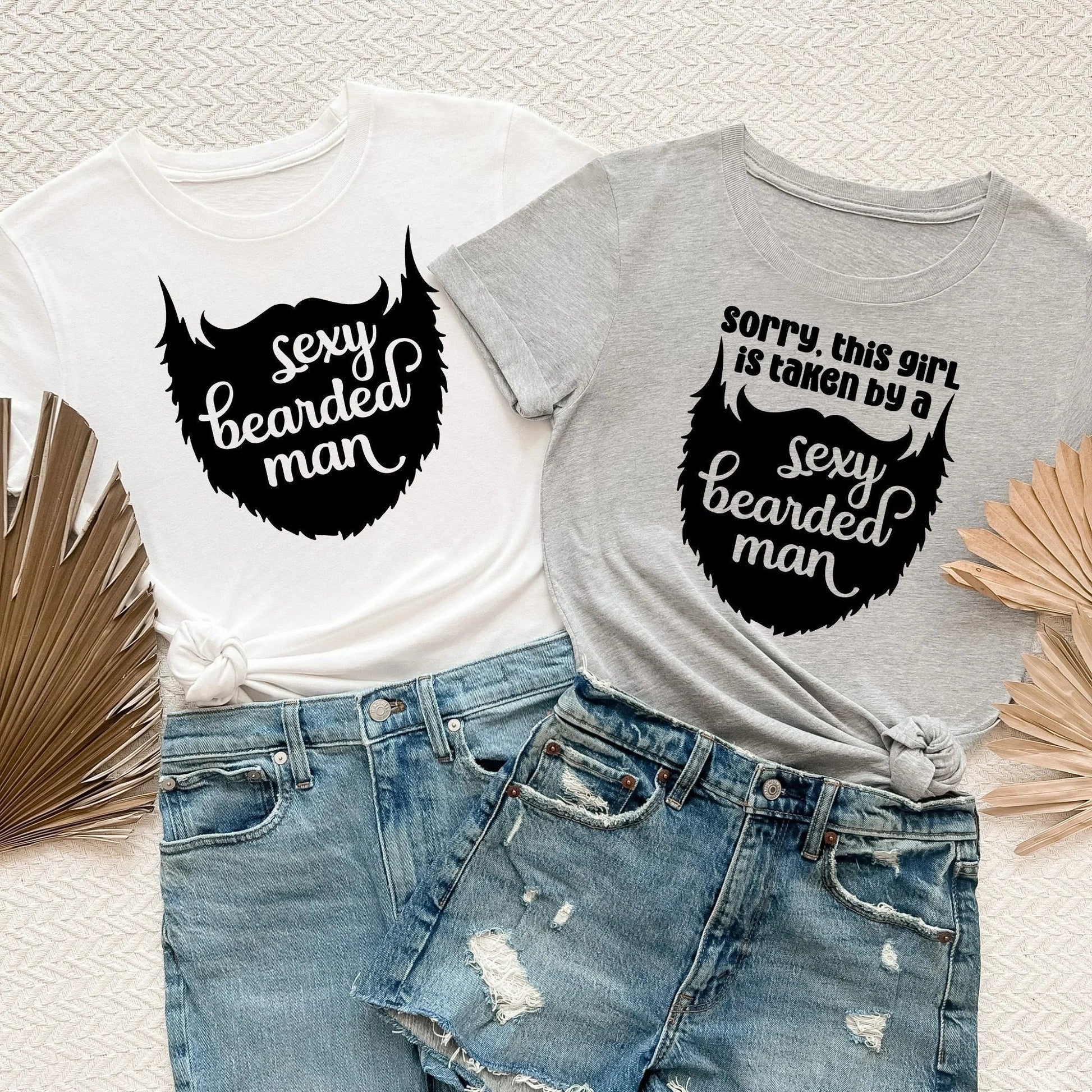 Couples Shirts, Couples gift for boyfriend, Beard Lover Gift, Engagement Announcement Photos, Cute Couples Sweaters/Hoodie, Wedding Present HMDesignStudioUS