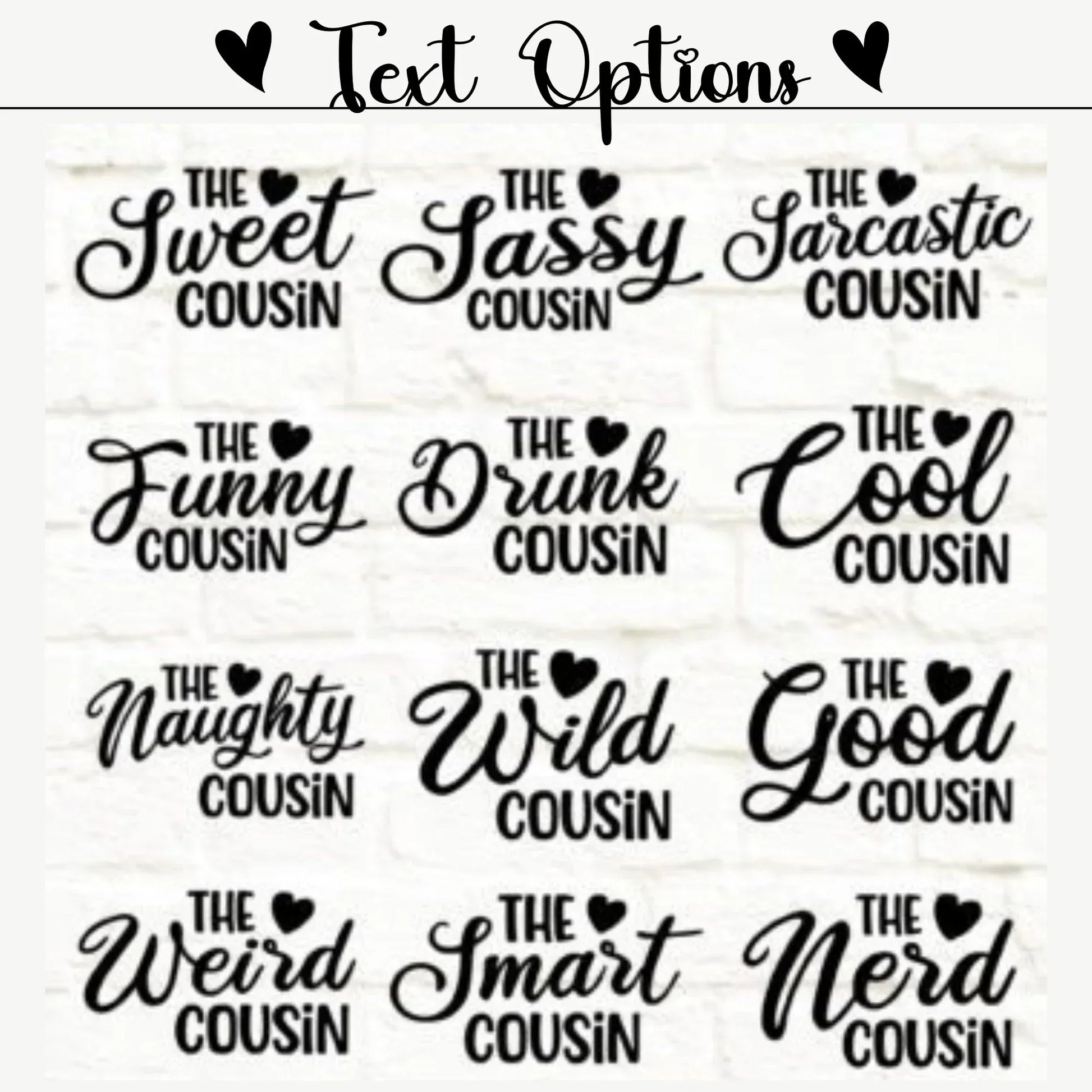 Cousin Crew Shirts, Funny Cousin Gifts Black Unisex T-Shirt S