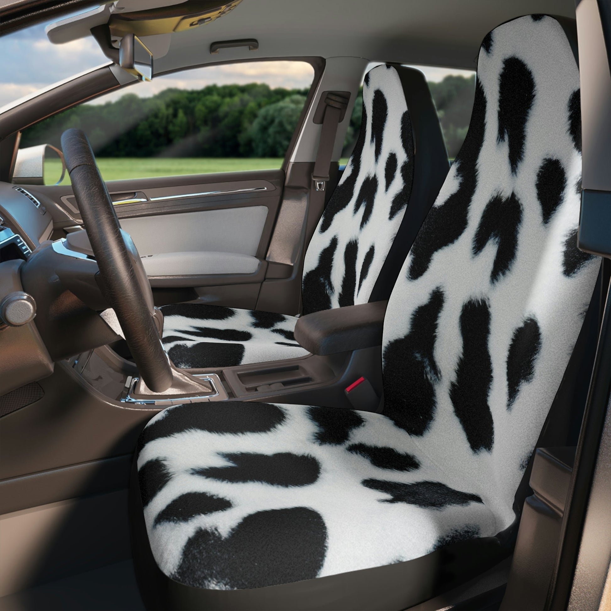 Cow Print Seat Covers for Car, Animal Print Car Seat Cover HMDesignStudioUS