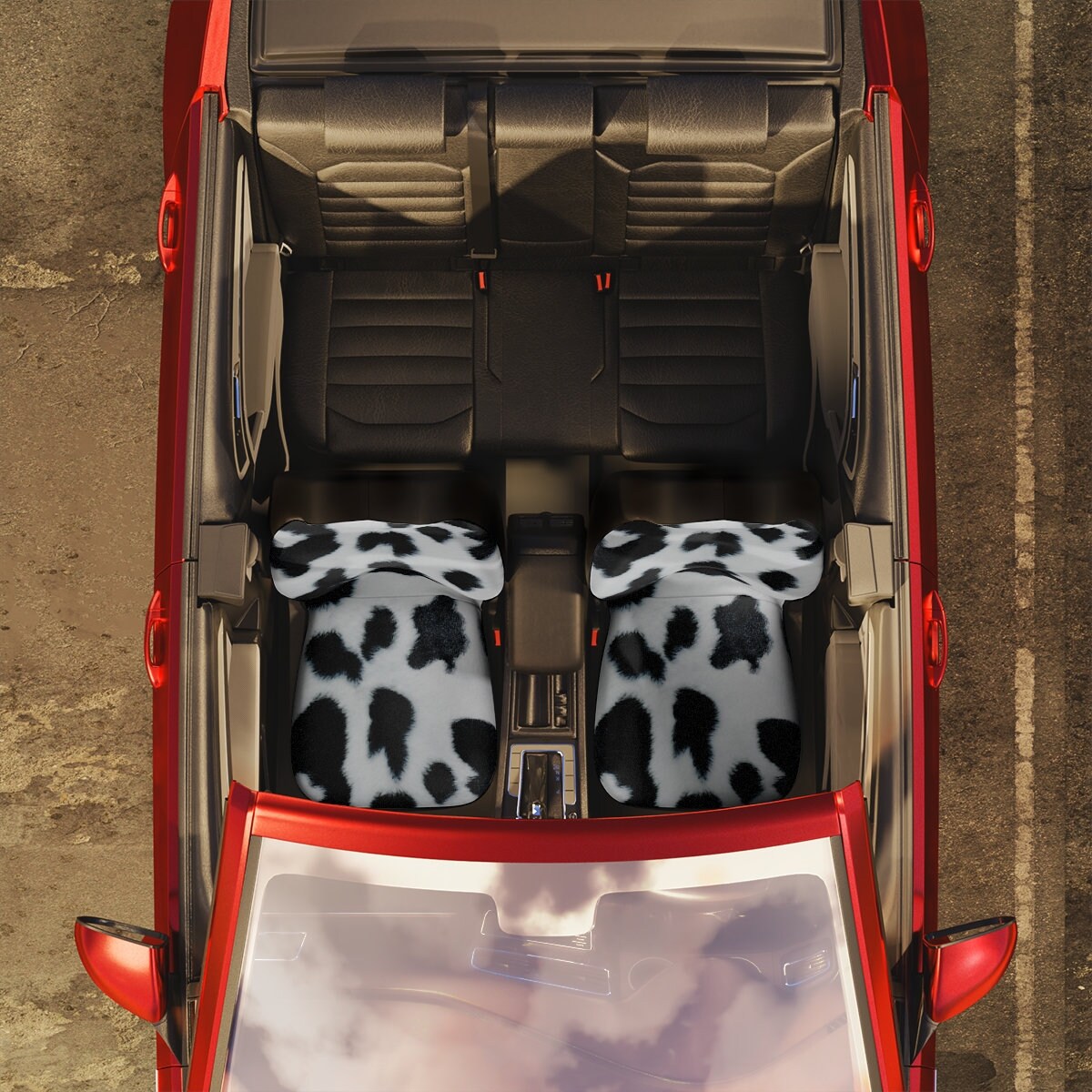 Cow Print Universal Seat Cover, Cute Car Accessories for Women HMDesignStudioUS