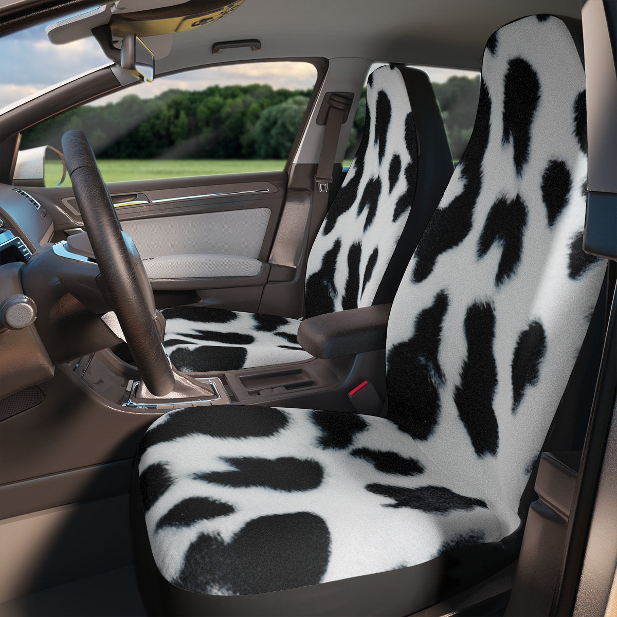 Cow Print Universal Seat Cover, Cute Car Accessories for Women HMDesignStudioUS