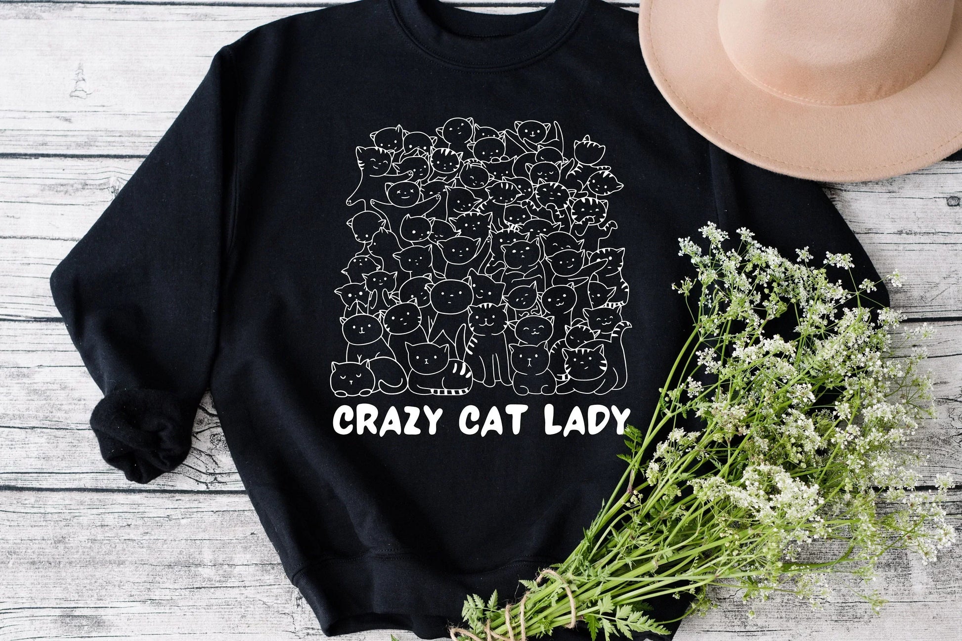 Crazy Cat Lady Shirt, Cat Sweater, Cat Mom Gifts, Gifts for Cat Lovers , Cat tshirt, Cat hoodie, Cat Lover Gifts, Cat Sweatshirt