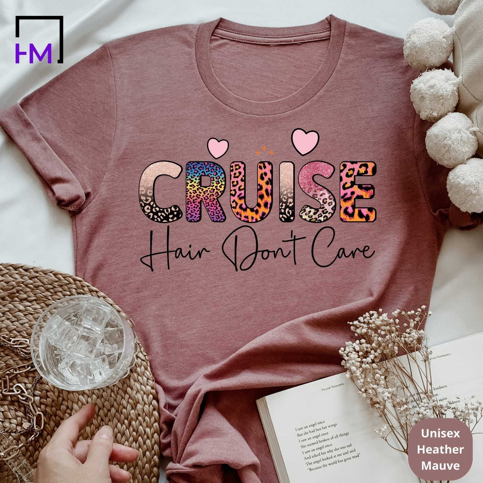 Cruise Hair Don?t Care, Animal Print Cruise Shirts for Girls Trip