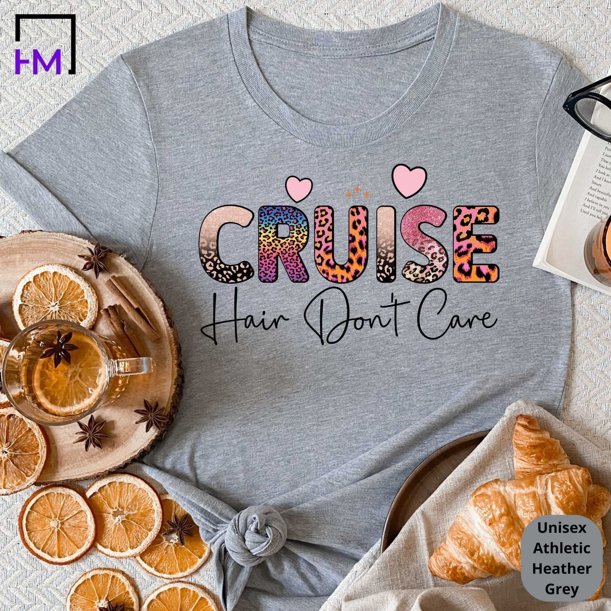 Cruise Hair Don?t Care, Animal Print Cruise Shirts for Girls Trip