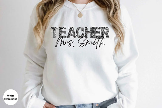 Custom Teacher Name Shirt, New Teacher Team Gifts, Personalized Back to School Tshirt, Customized Appreciation Elementary, Middle, High HMDesignStudioUS