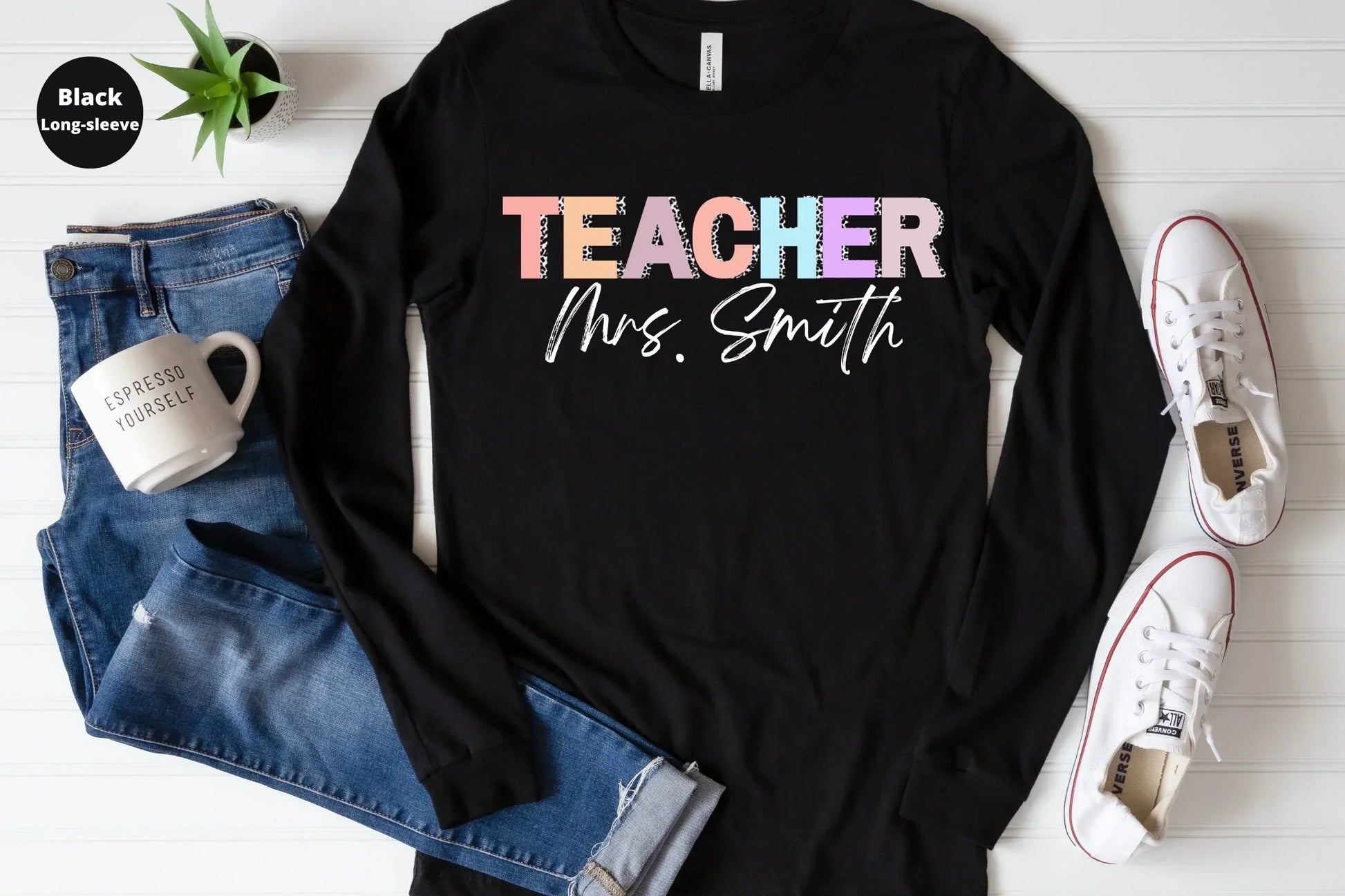 Custom Teacher Shirt, New Team Sweaters, Personalized Back to School Tshirt, Appreciation Gifts, Customized Name, Elementary Middle High HMDesignStudioUS