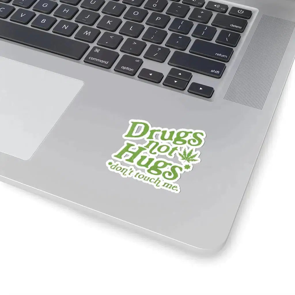Drugs Not Hugs Stoner Sticker HMDesignStudioUS