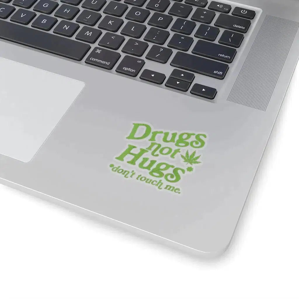 Drugs Not Hugs Stoner Sticker HMDesignStudioUS