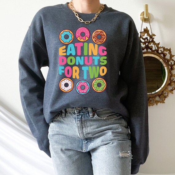 Eating Donuts for Two, Funny Pregnancy & Gender Reveal Shirt, The Perfect Keepsake for Your Pregnancy