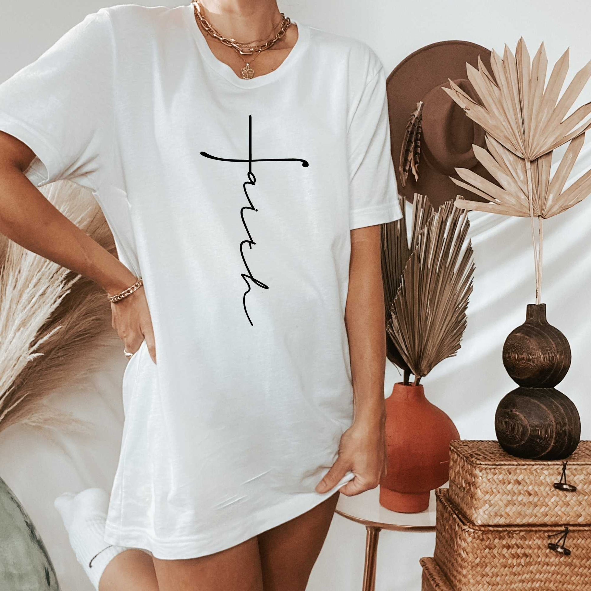 Faith, Minimalistic Christian Shirts for Women