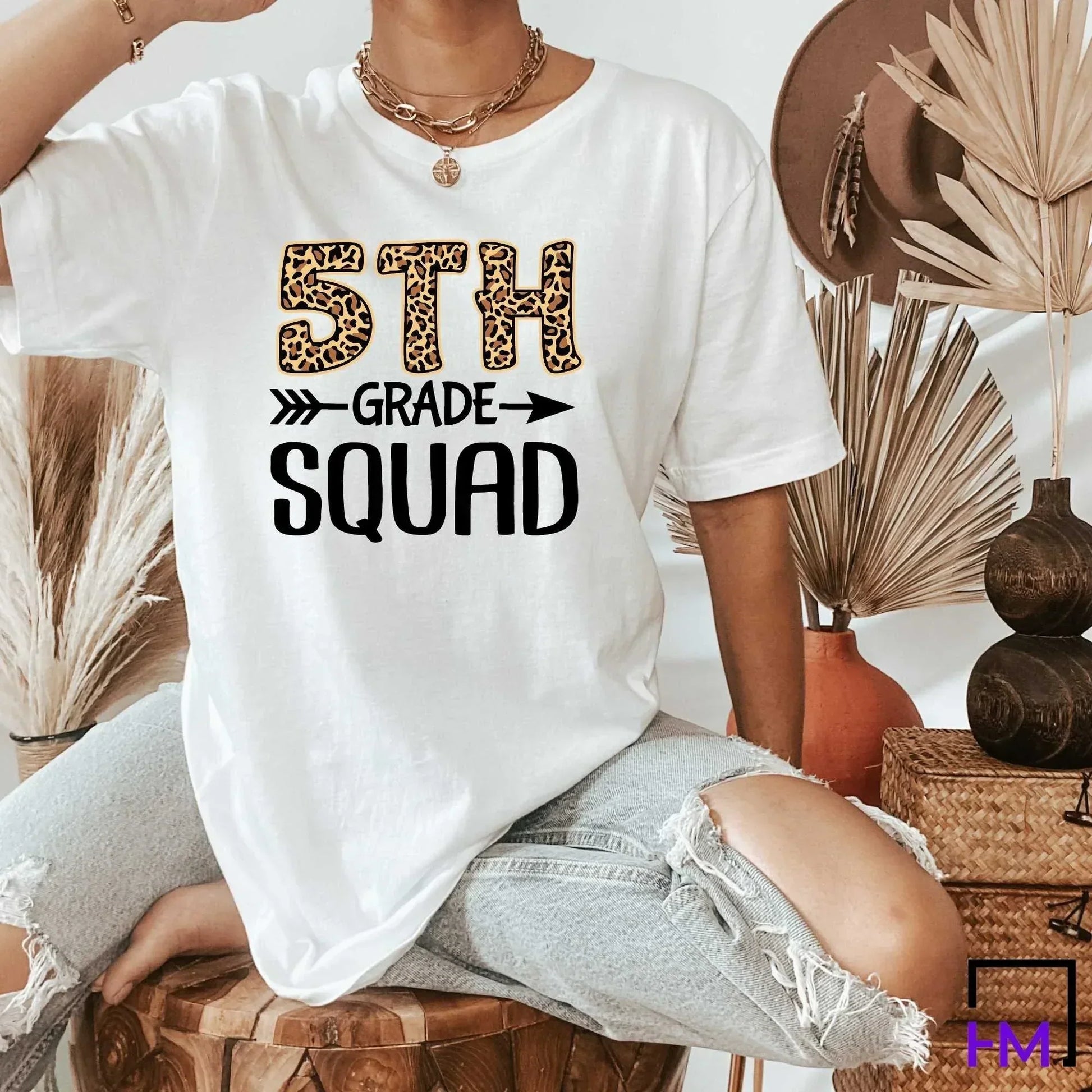 Fifth Grade Squad Sweater | Great for New Teacher Elementary Teams, Appreciation Gifts, 100th Day, Holiday Celebration, Christmas Presents HMDesignStudioUS