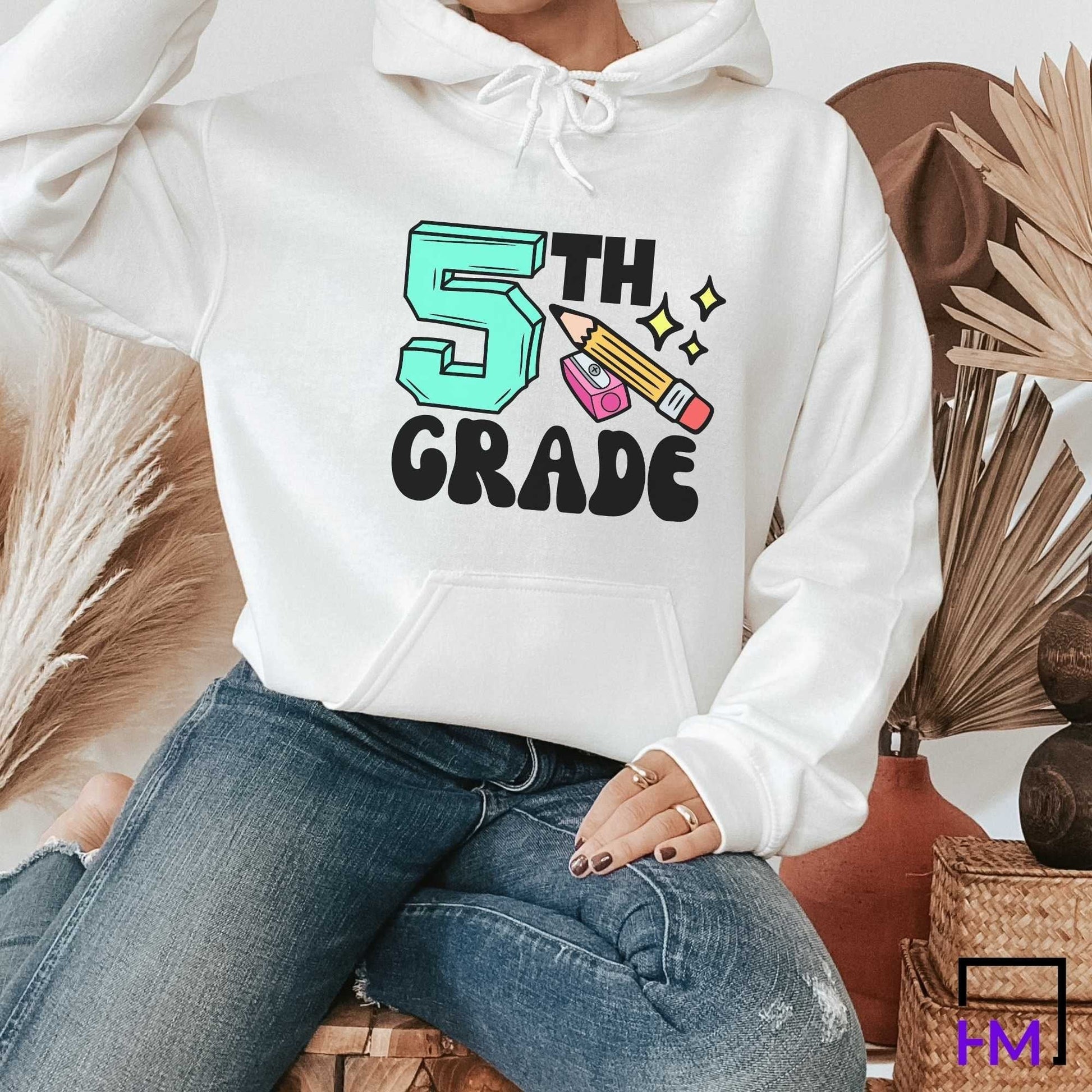 Fifth Grade Teacher Sweater | Great for New Teacher Elementary Teams, Appreciation Gifts, 100th Day, Holiday Celebration, Christmas Presents HMDesignStudioUS