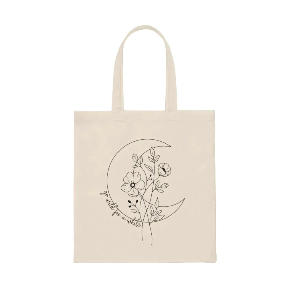 Floral Tote Bag Aesthetic, Moon Reusable Grocery Bag, Large Tarot Tote Bag, Cute Retro Nature Tote Bag, Wildflower Canvas Bag, Sunflower