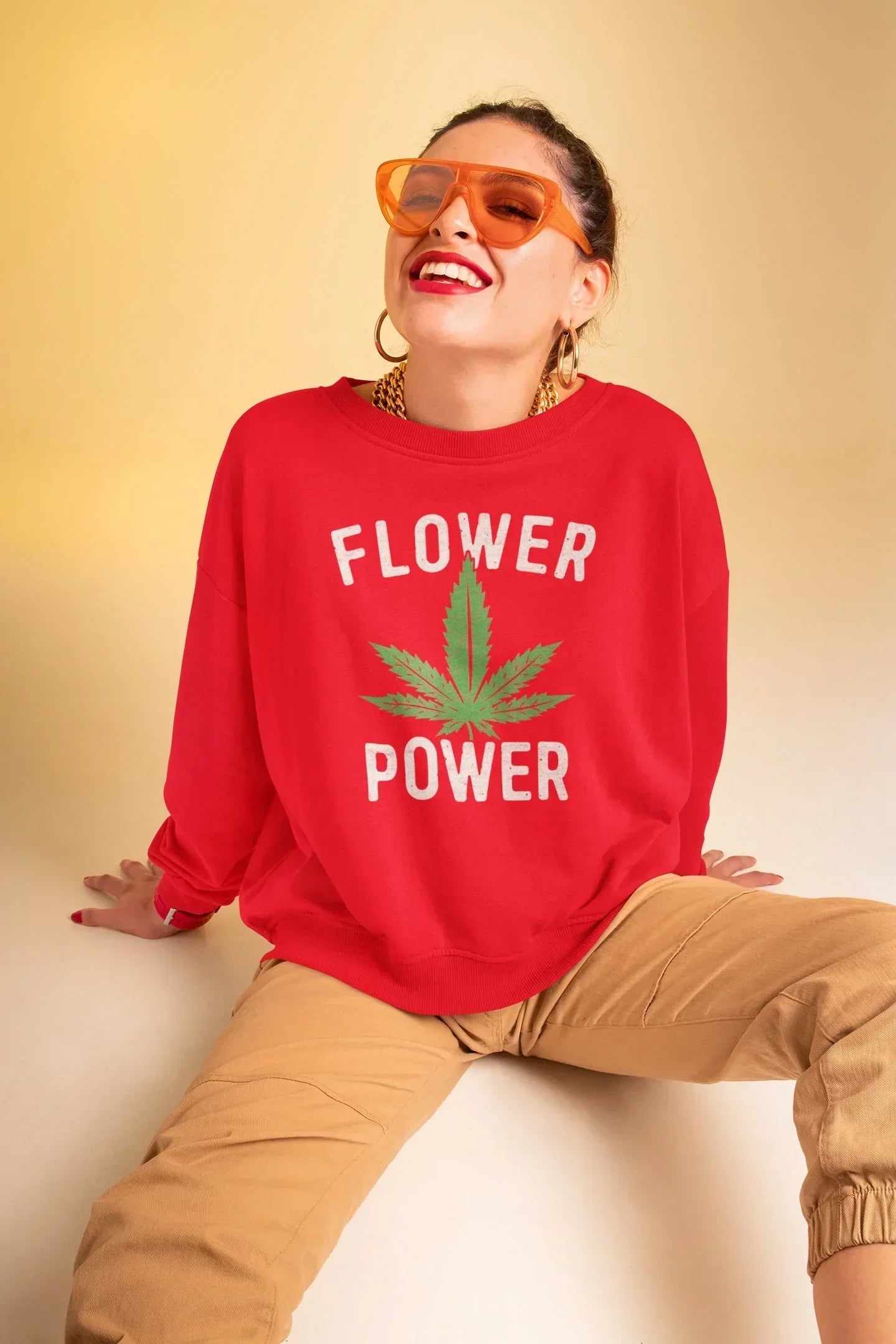 Flower Power Stoner Girl Shirt HMDesignStudioUS
