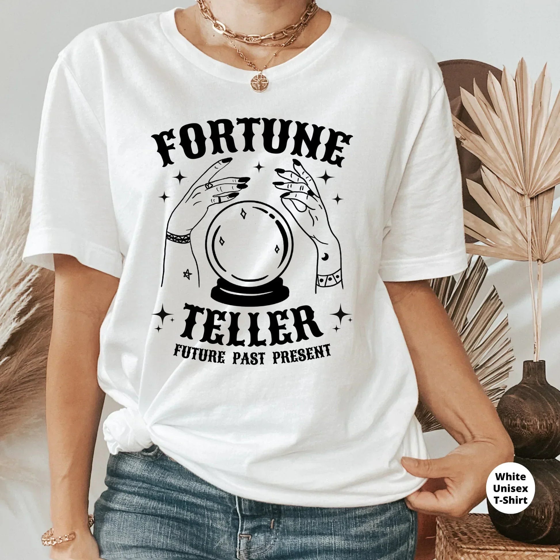 Fortune Teller Shirt, Witch T-Shirt, Moon Child Sweatshirt, Gypsy Tshirt, Psychic, Vintage, Tarot Card Hoodie, Readings, Mystical Shirt HMDesignStudioUS