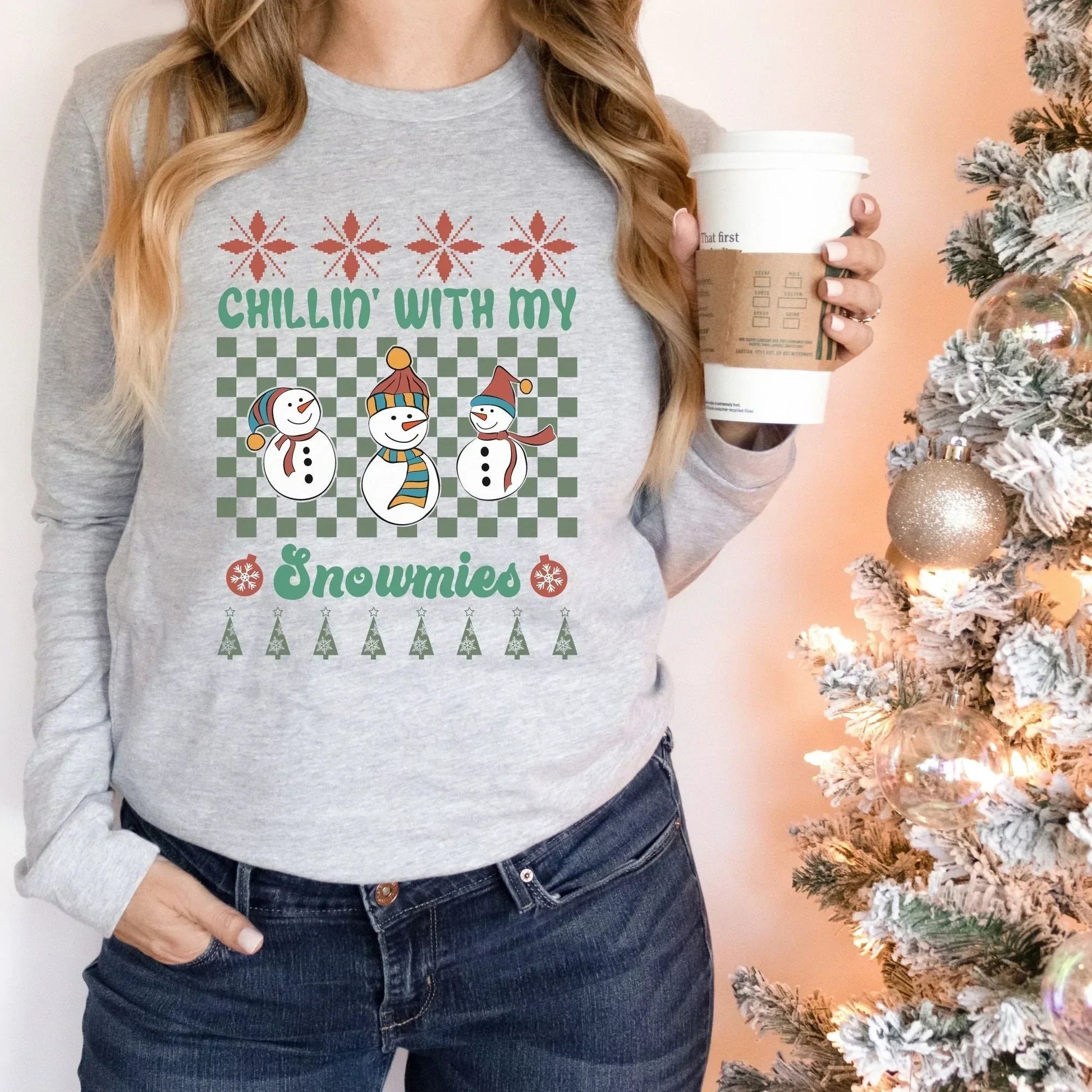 Funny Christmas Sweater, Snowman Christmas Sweatshirt, Ugly Christmas Shirt for Her, Merry Xmas Gift for Him, Comfort Colors Oversized Tee HMDesignStudioUS