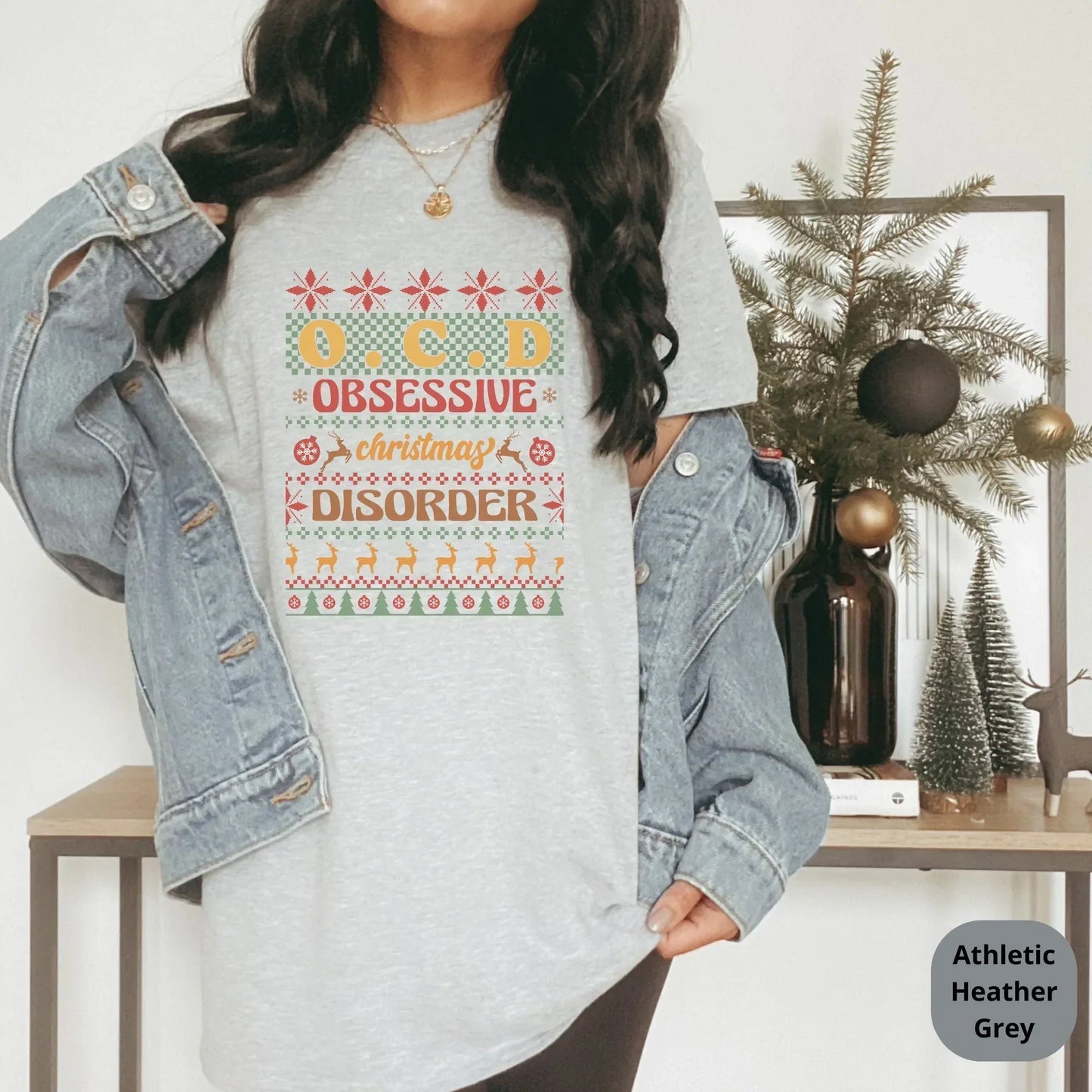 Funny Christmas Sweatshirt, Ugly Christmas Sweater, Sarcastic Christmas Gift for Her, Coworker Gift for Him, Comfort Colors Oversized Tee HMDesignStudioUS