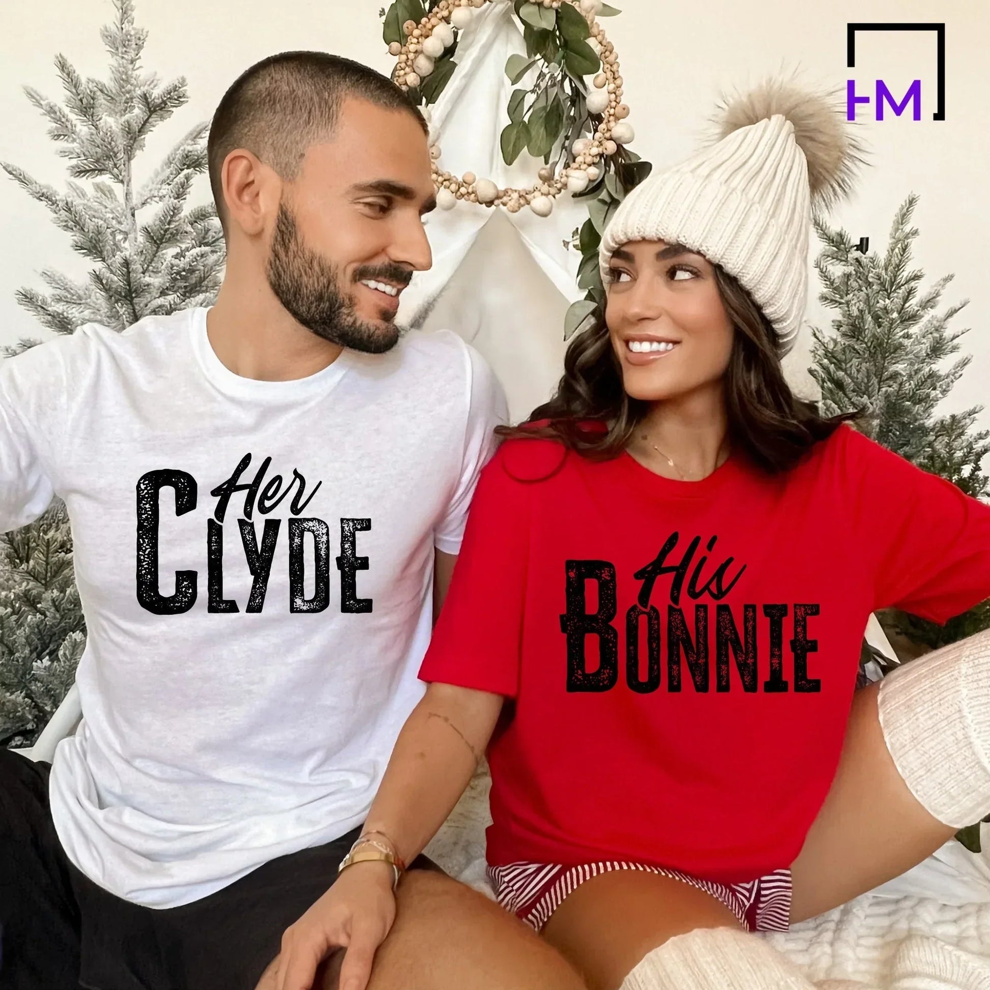 Funny Couples Shirts, Bonnie Clyde Gift for boyfriend, Wife, Husband, Engagement Announcement, Cute Couples Sweater/Hoodie, Wedding Present HMDesignStudioUS