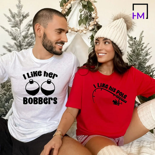 Funny Couples Shirts, Fishing Lover Gift for boyfriend, Husband, Engagement Announcement, Sports Couples Sweater/Hoodie, Wedding Present
