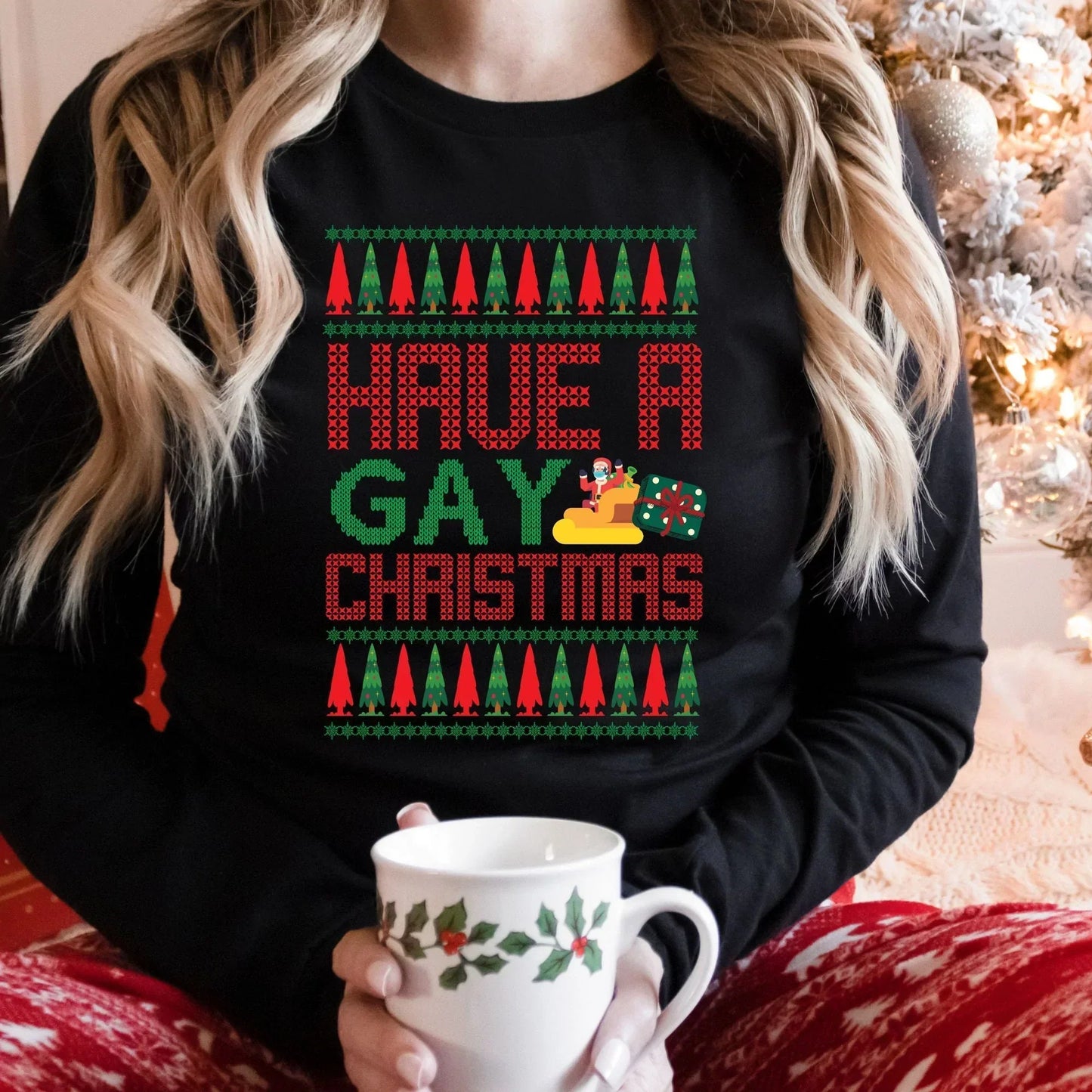 Gay Pride Funny Ugly Christmas Sweater for Men