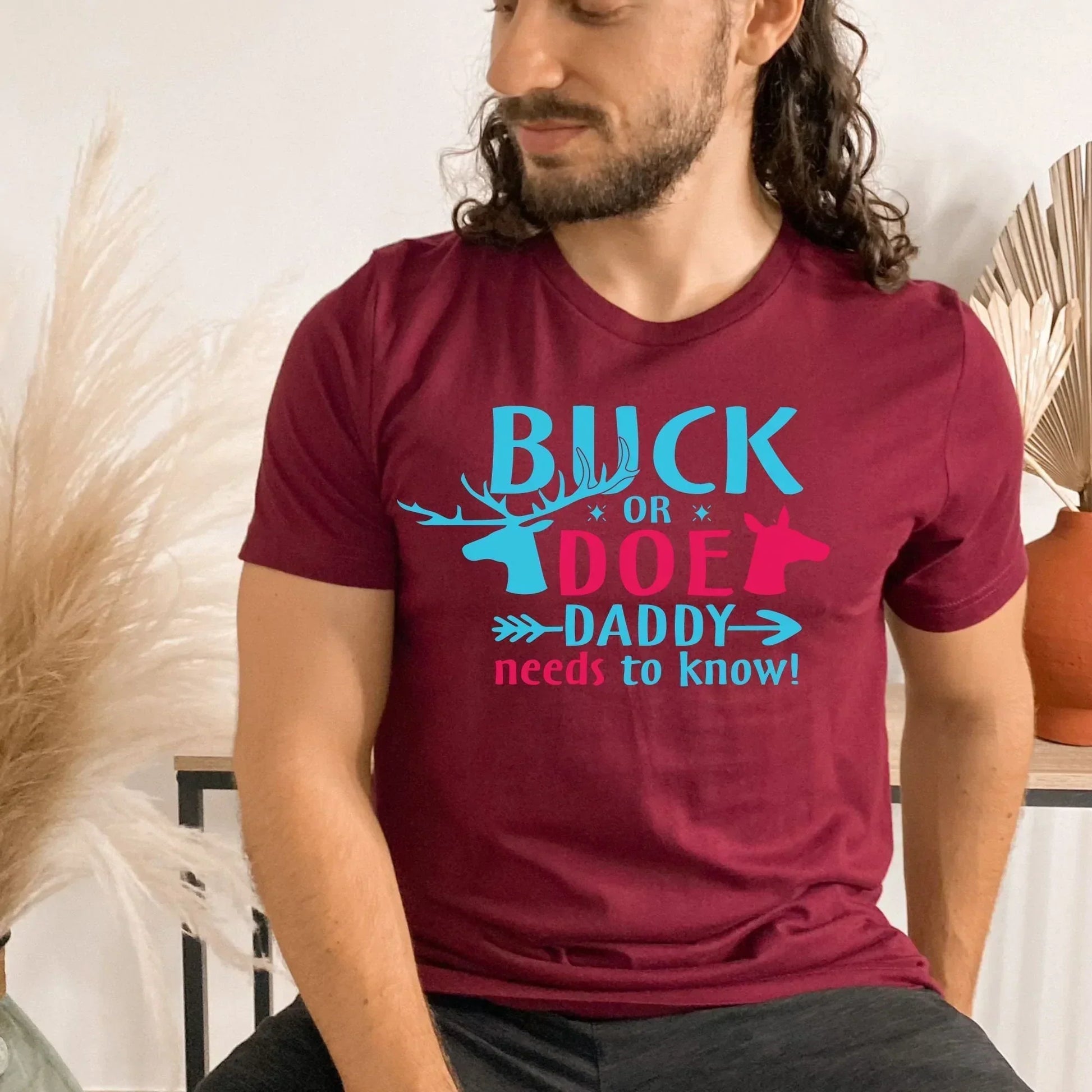 Gender Reveal Shirt, Dad To Be, Paternity shirt, Fall Sweater, Pregnancy Reveal to Family, Soon to Be Dad, Buck or Doe New Baby Coming Soon HMDesignStudioUS