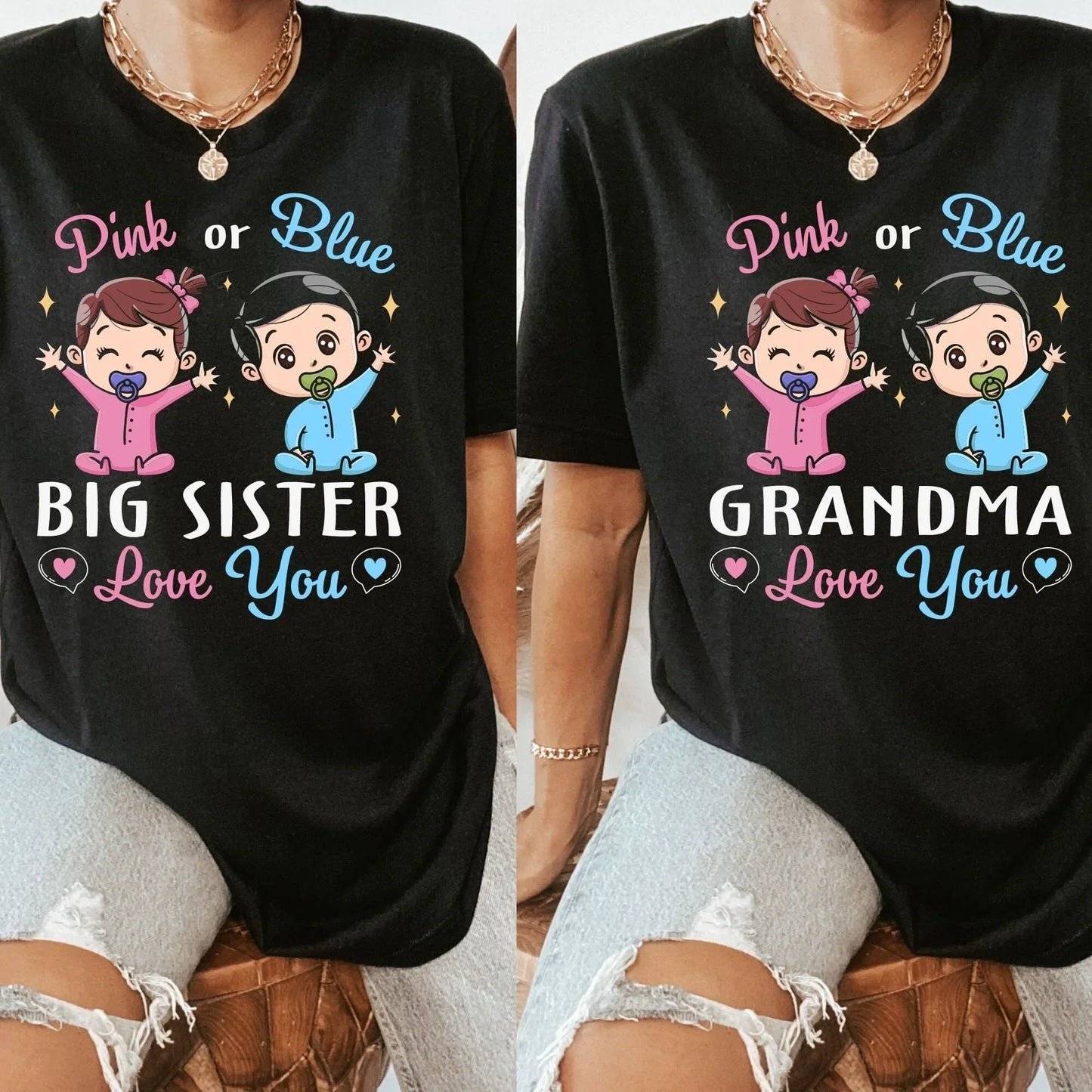 Reveal Family Gender Reveal Matching Group T-Shir – HMDesignStudioUS