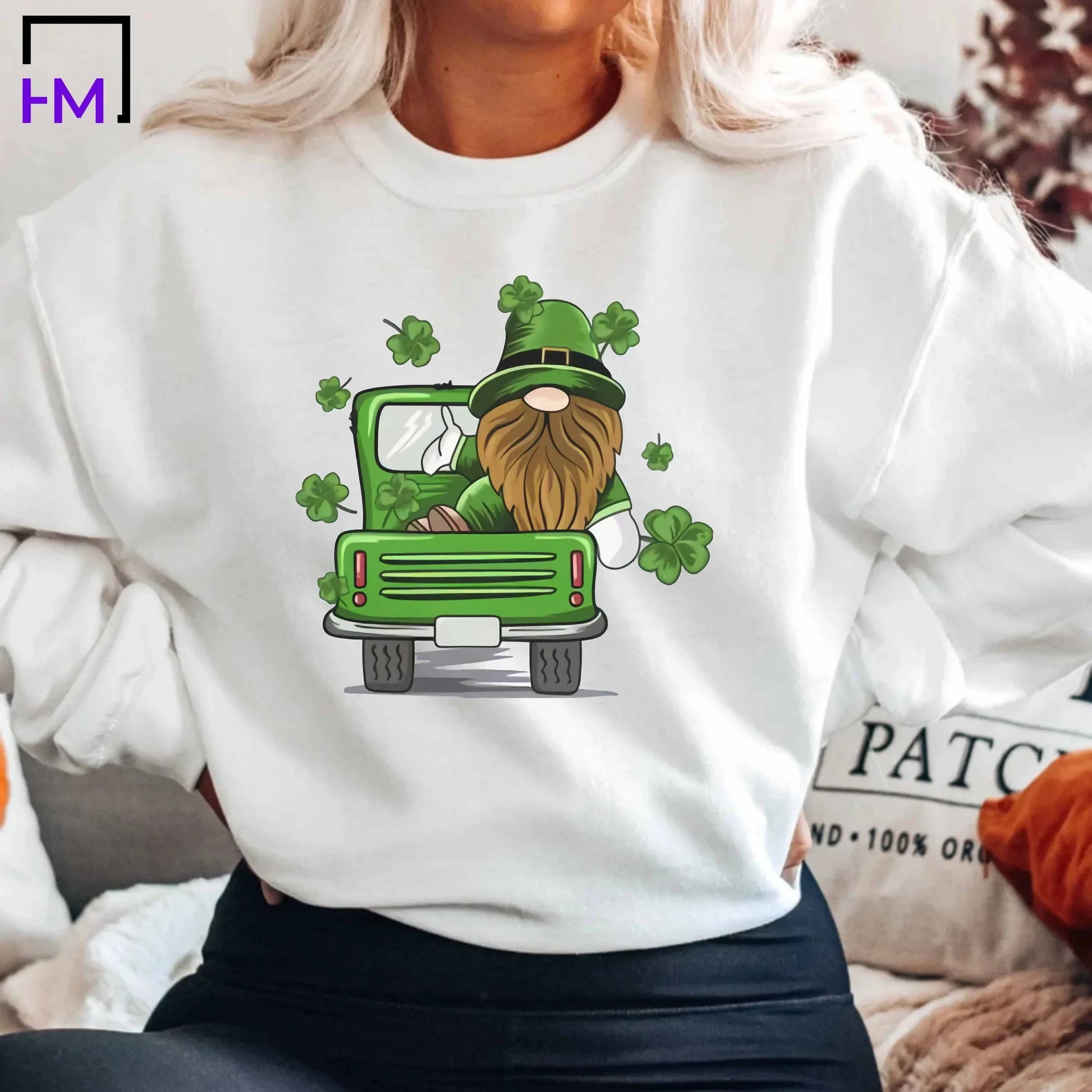 Gnome Shamrock Shirt, Irish Shirt Women, Cute Shamrock Shirt, Lucky Woman Shirt, Shamrock Clover Shirt, St Patrick Day Shirt, St. Pattys Day HMDesignStudioUS