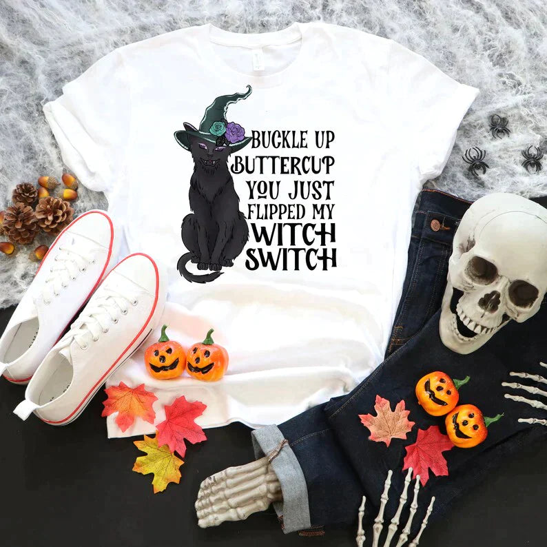 Witchy Vibes Gothic Halloween Shirt
