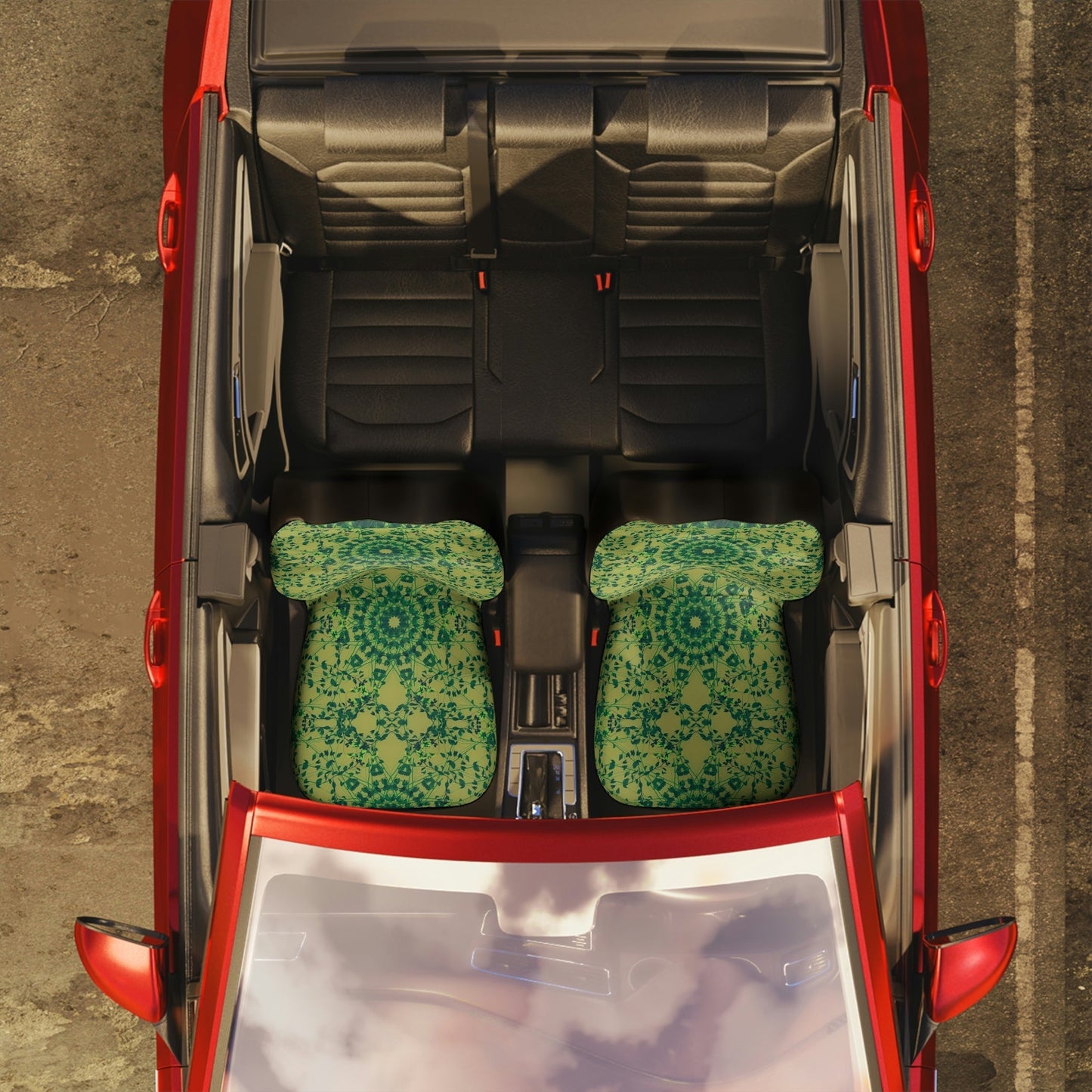 Green Boho Car Seat Cover