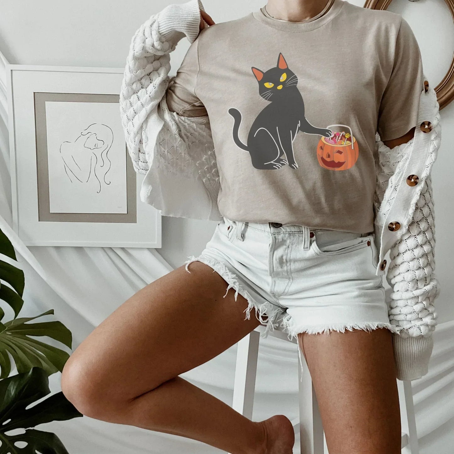 Halloween Cat Shirt, Spooky Cat Sweater, Cute Cat Hoodie, Black Cat themed Gifts, Cad Dad Gift, Cat Mom Sweatshirt, Funny Cat Mom Shirt HMDesignStudioUS