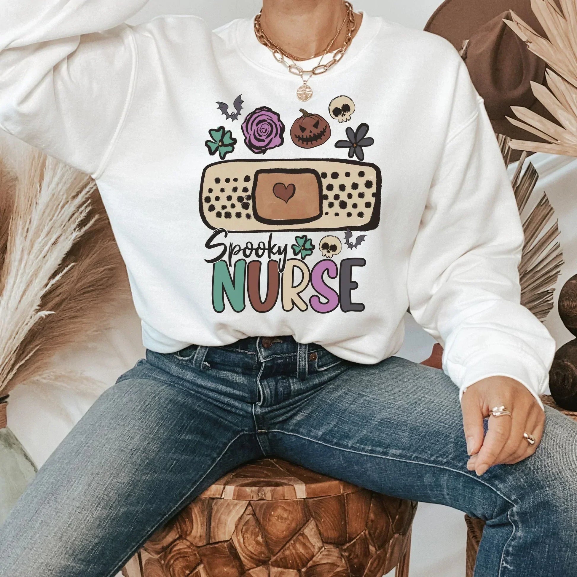 Halloween Nurse Shirt, Nursing Student Shirt, Nurse Gift, ER Nurse Sweatshirt, Spooky Nursing Hoodie, Gift for Nurse, Nurse practitioner HMDesignStudioUS