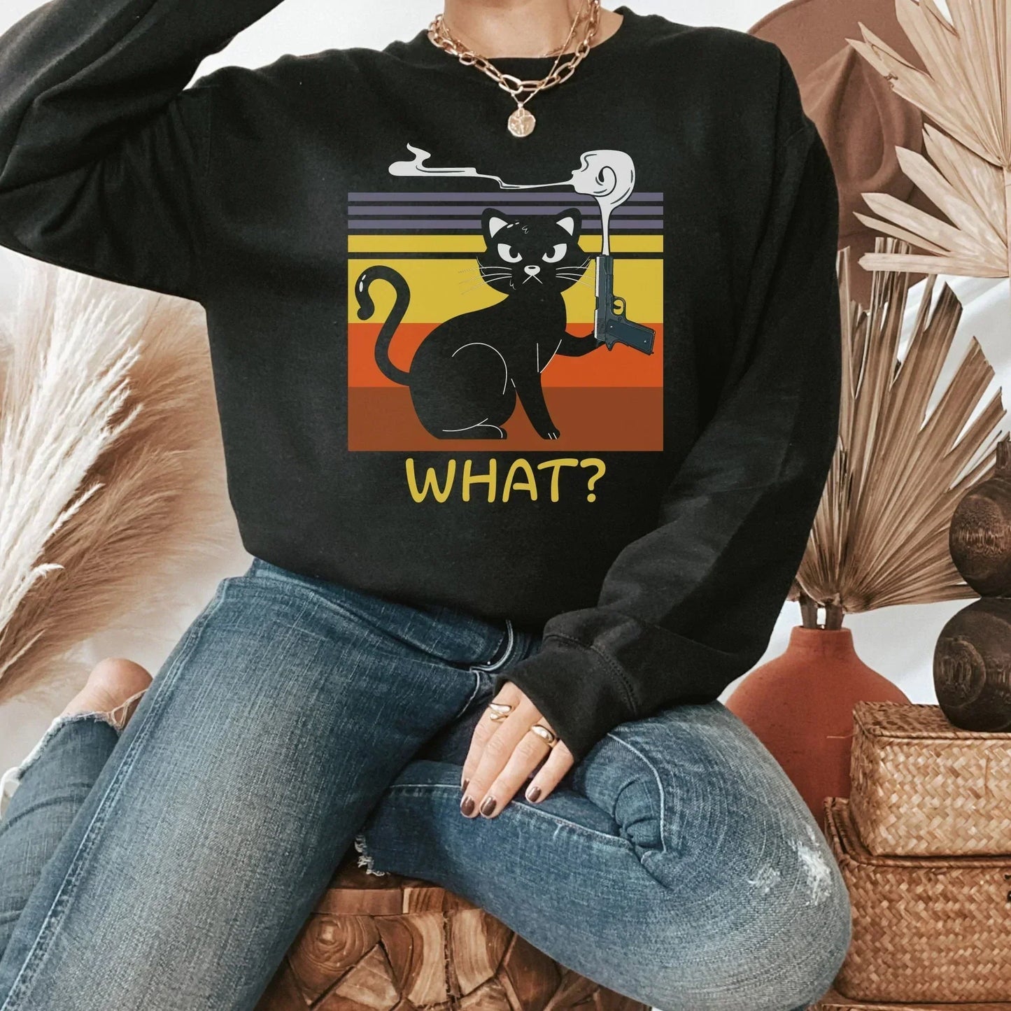 Halloween Shirt, Halloween Cat Shirt, Cat Sweater, Cad Dad Gift, Cute Cat Mom Shirt,Witch Hoodie, Black Cat themed Gifts, Cat Mom Sweatshirt HMDesignStudioUS