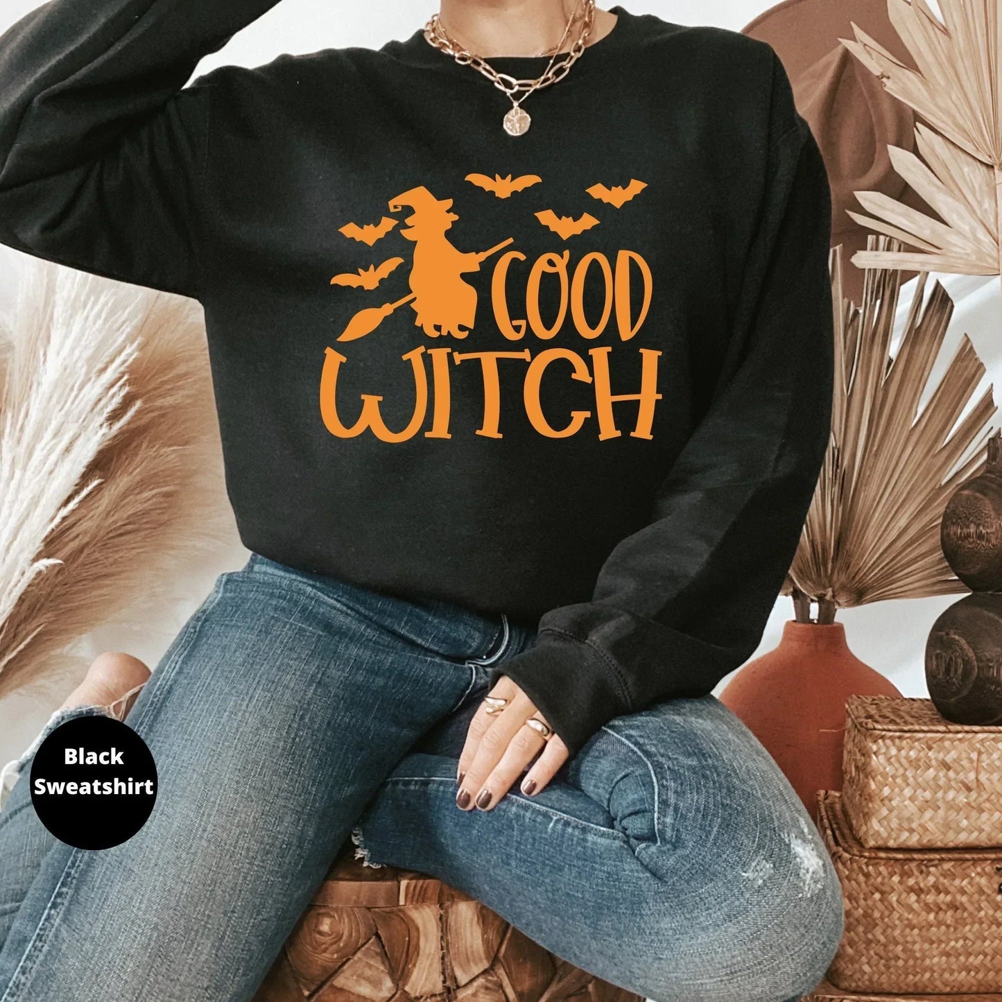 Halloween Sweater, Good Witch Halloween Crewneck, Funny Halloween shirt, Cute Halloween Hoodie, Spooky Shirt, Hocus Pocus Shirt, Witch Shirt HMDesignStudioUS